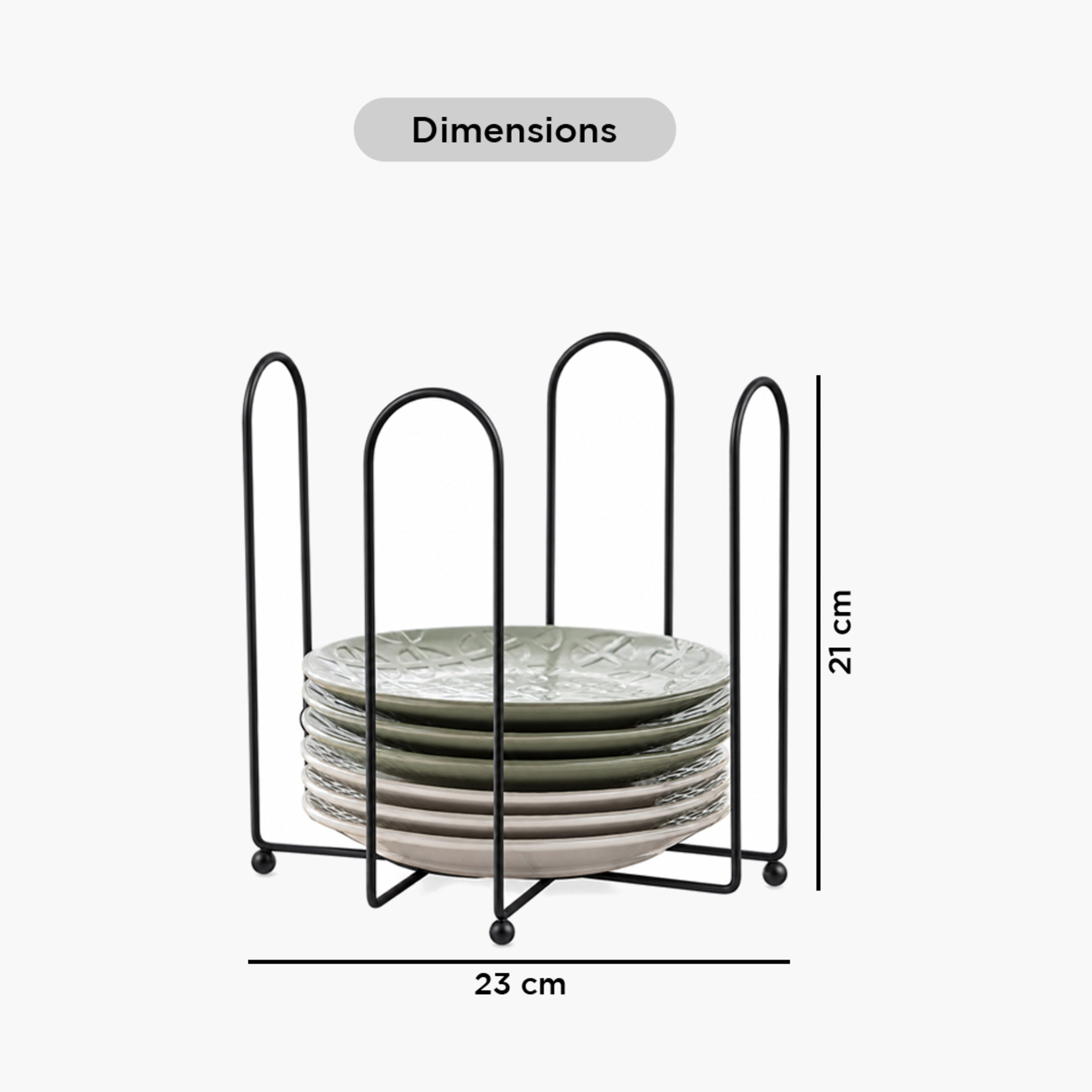 Ebony Small Plate Holder Rack-hbxkitchen-kitchenware-kitchenaccessories-image-7