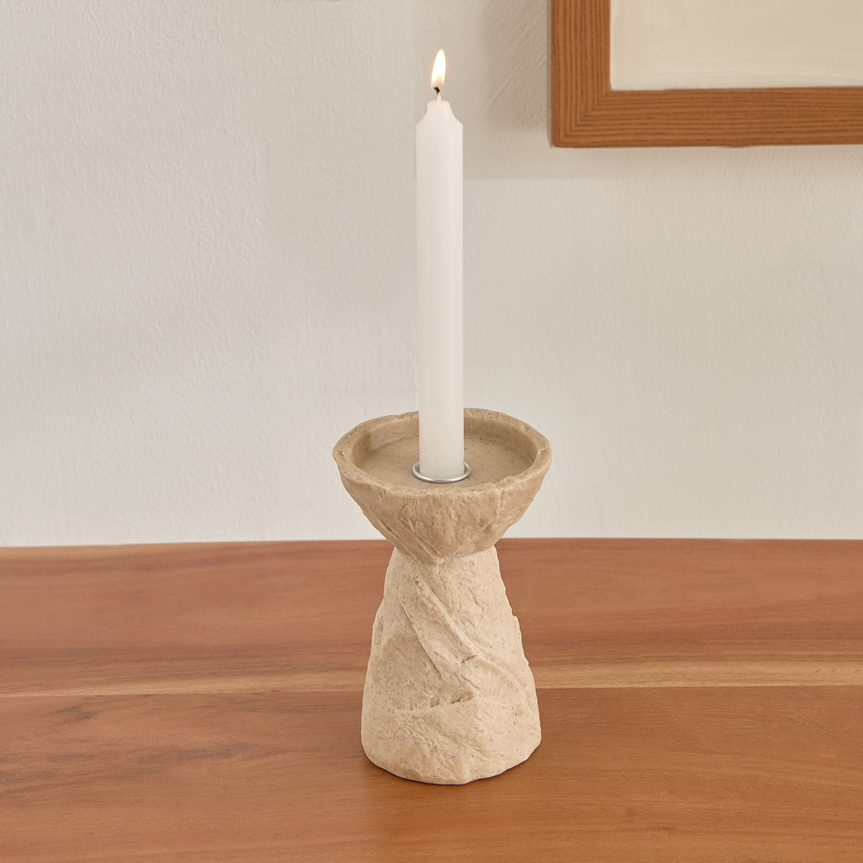Whyton Travetine Candleholder - 10x10x15 cm-hbxlivingroom-decorandaccessories-candleholders-image-1