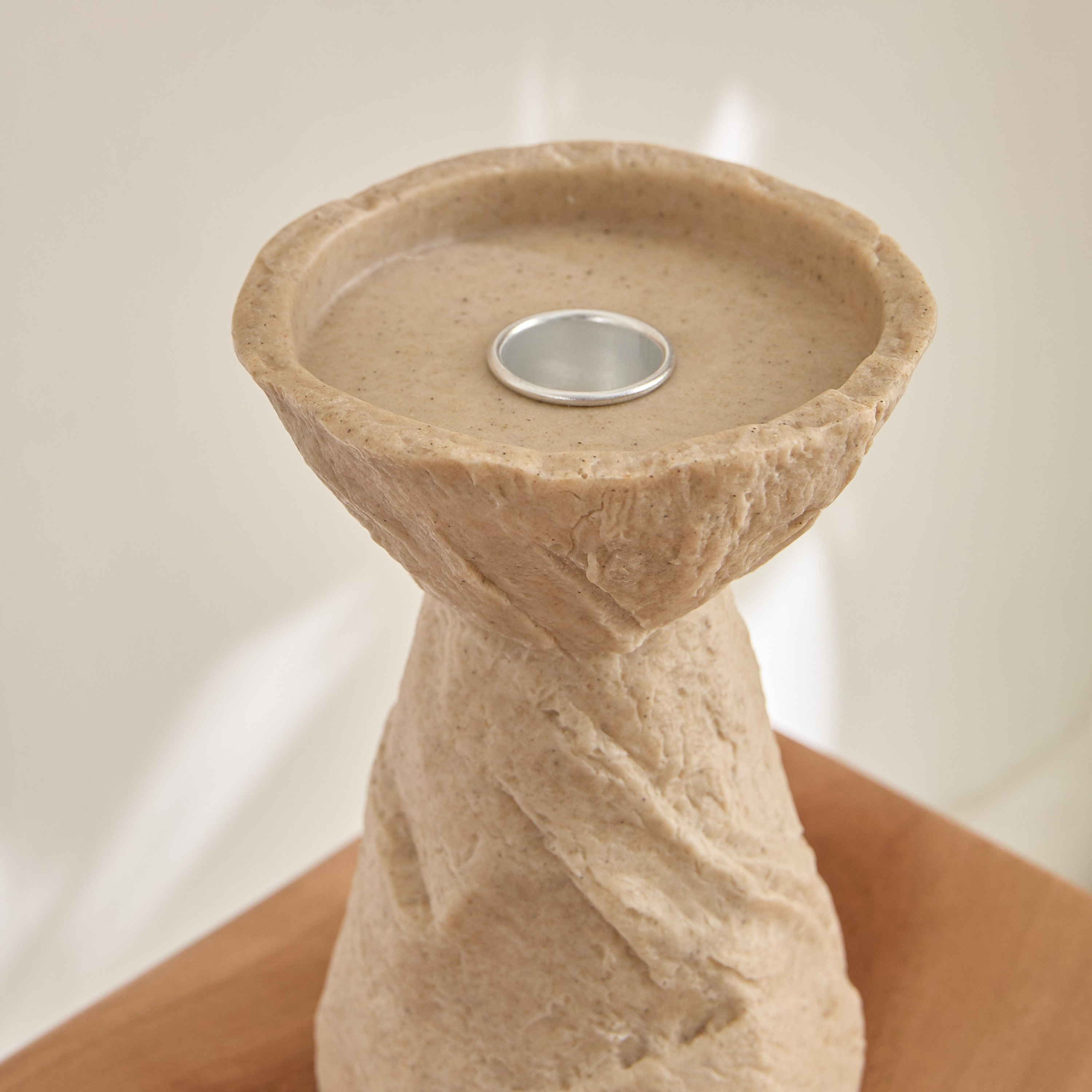 Whyton Travetine Candleholder - 10x10x15 cm-hbxlivingroom-decorandaccessories-candleholders-image-3