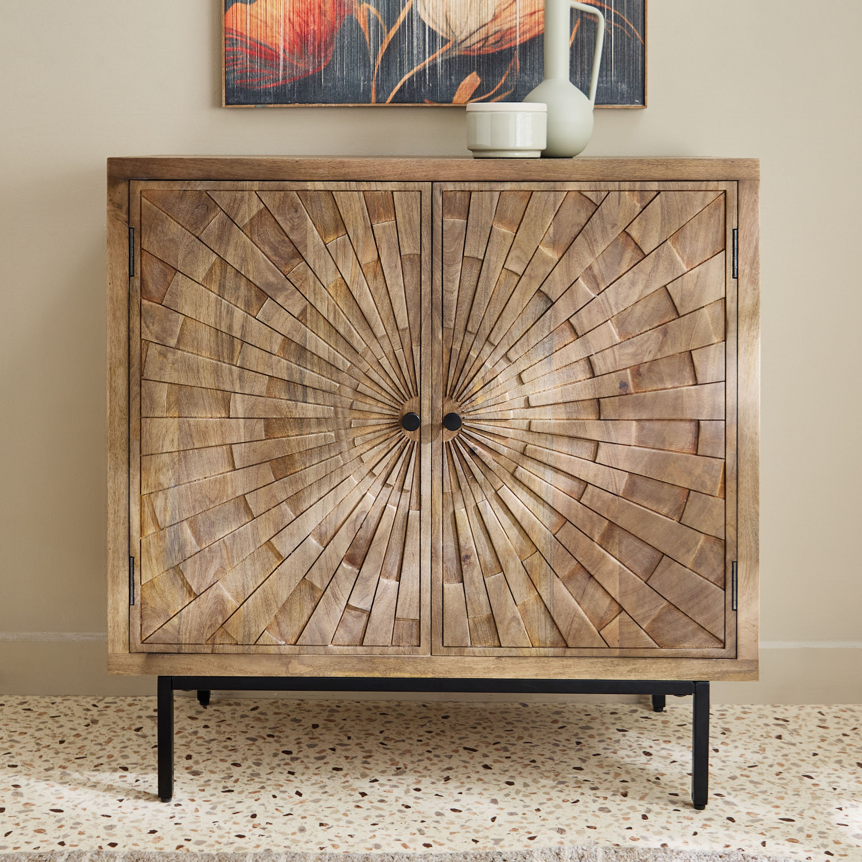 Cavon Starburst 2-Door Solid Wood Buffet-hbxfurniture-diningroom-buffetsandsideboards-image-2