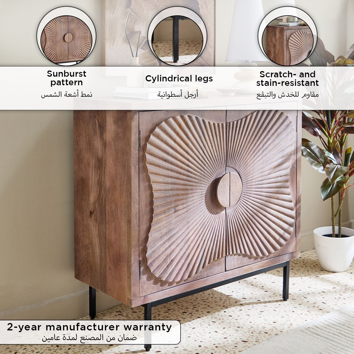 Cavon Olga Carved 2-Door Solid Wood Buffet-hbxfurniture-diningroom-buffetsandsideboards-image-11
