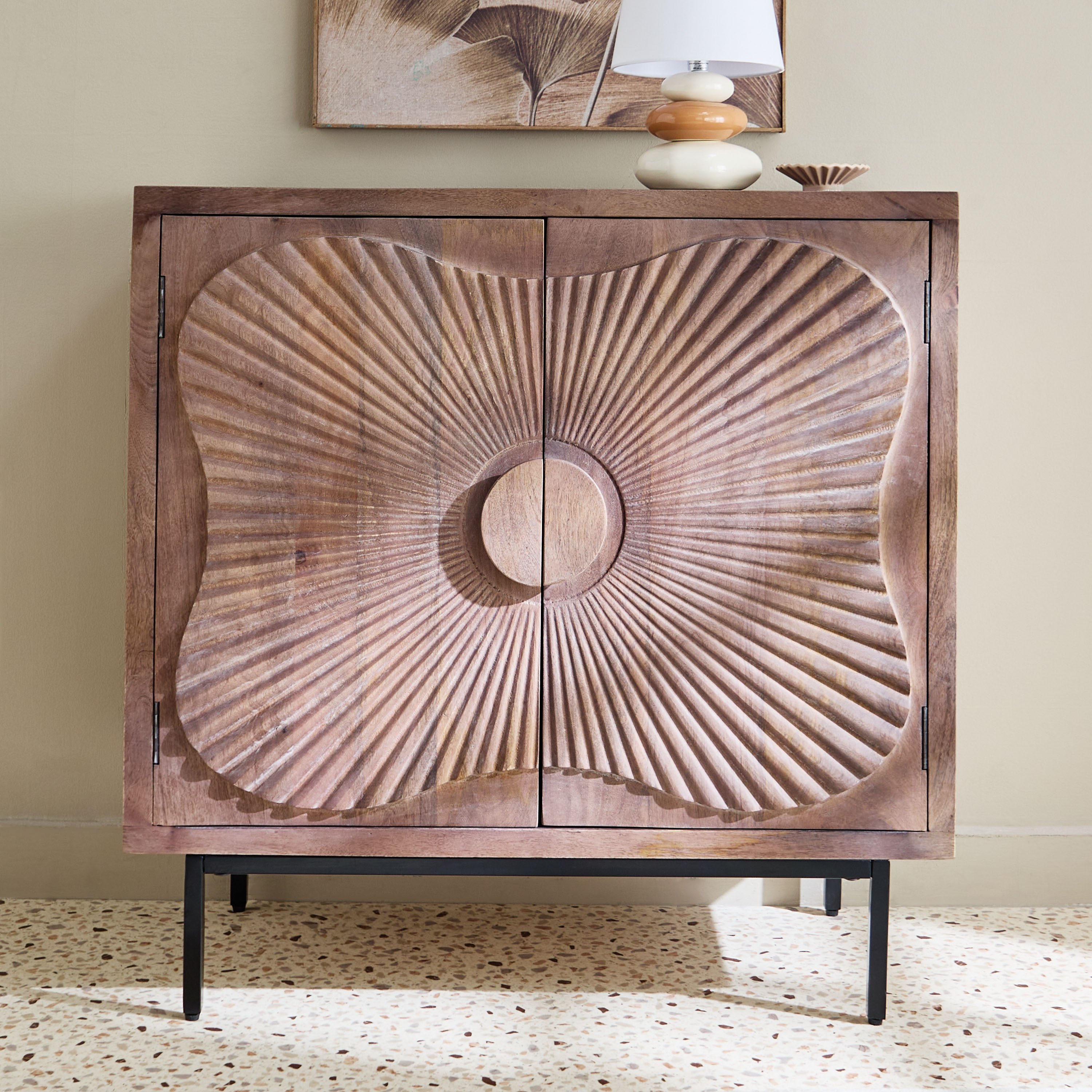 Cavon Olga Carved 2-Door Solid Wood Buffet-hbxfurniture-diningroom-buffetsandsideboards-image-2