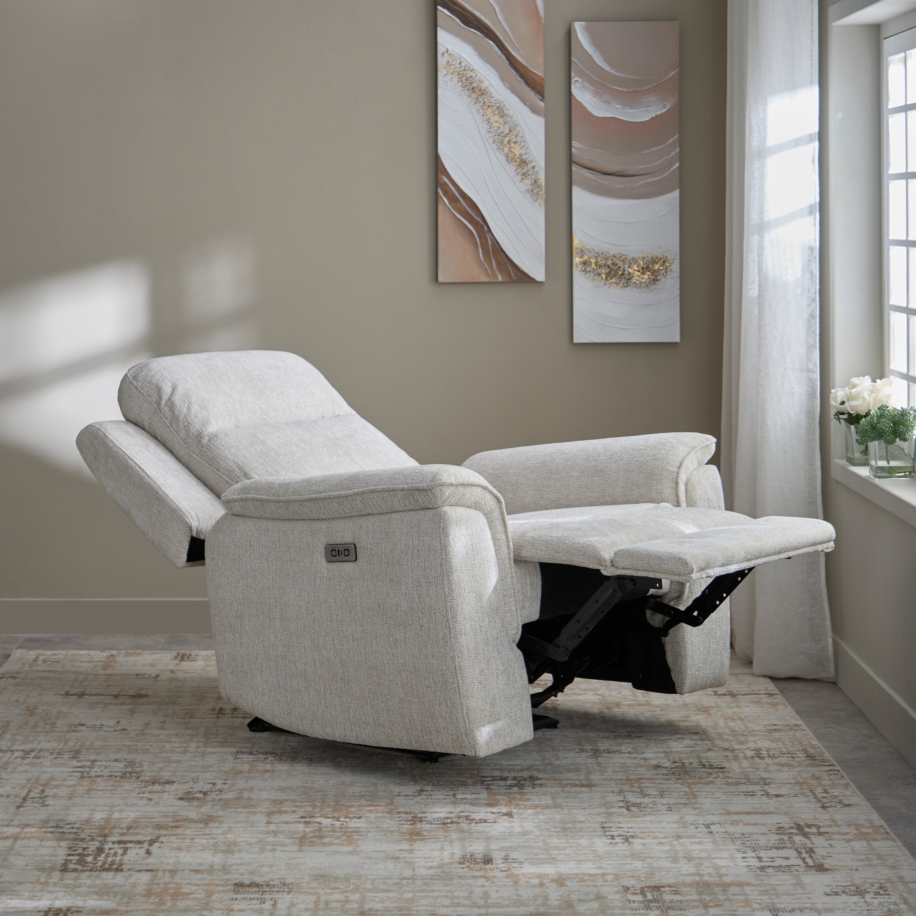 Brittany Electric Power Armchair Fabric Recliner Sofa-hbxfurniture-sofasandarmchairs-reclinersofas-image-3