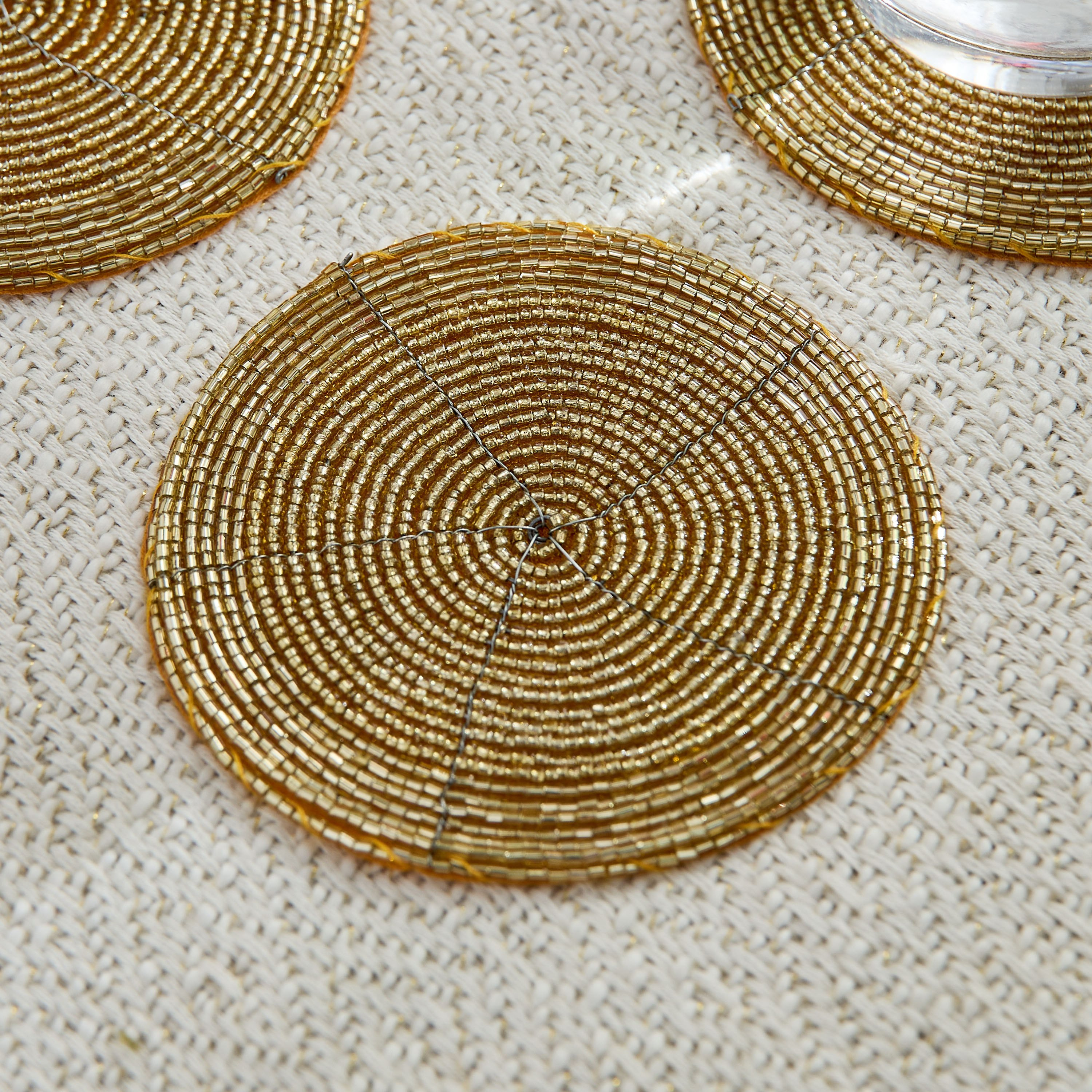 Blaze Beaded 4-Piece Coaster Set - 10 cm-hbxdecorandfurnishings-homefurnishings-tablelinens-image-2