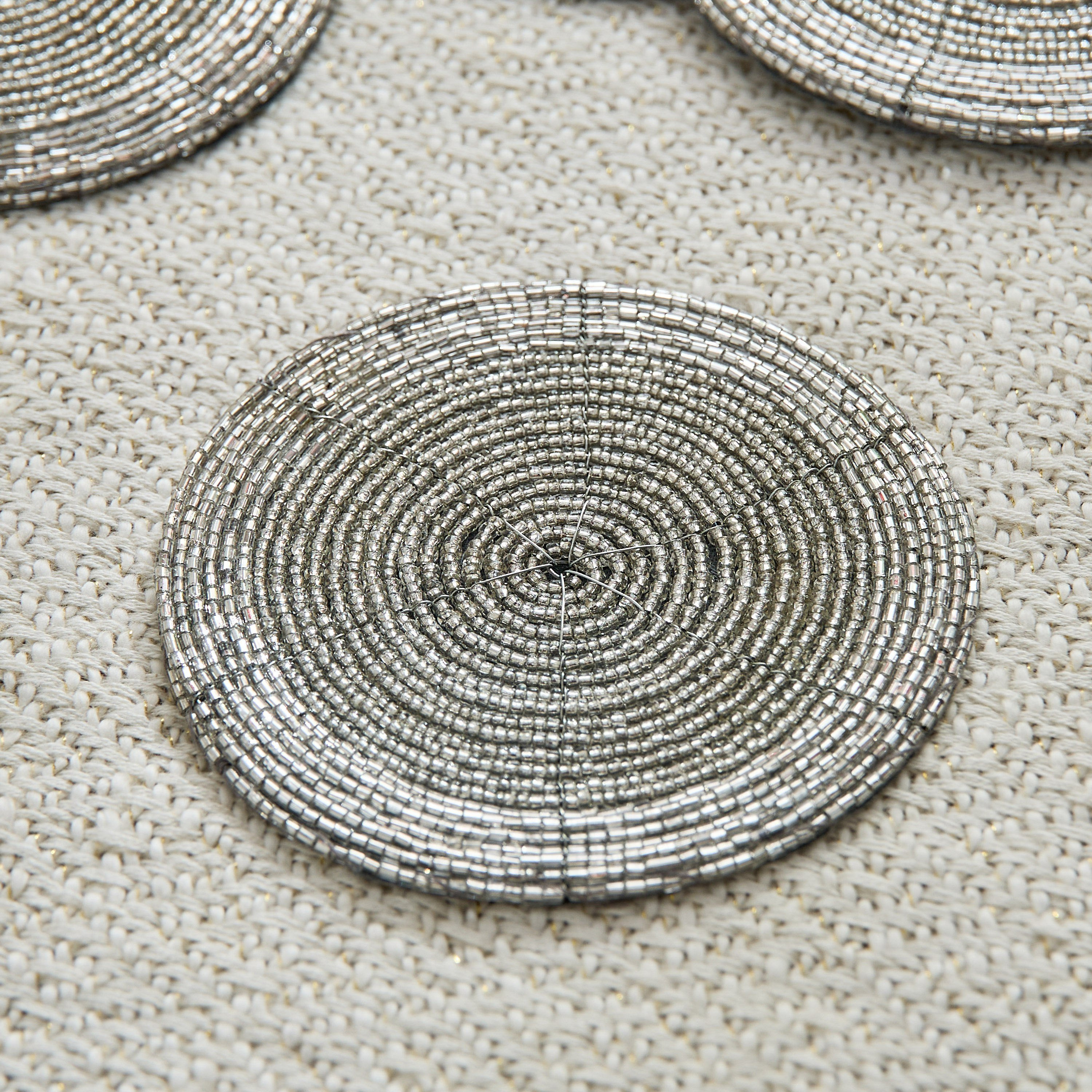 Blaze Beaded 4-Piece Coaster Set - 10 cm-hbxdecorandfurnishings-homefurnishings-tablelinens-image-2