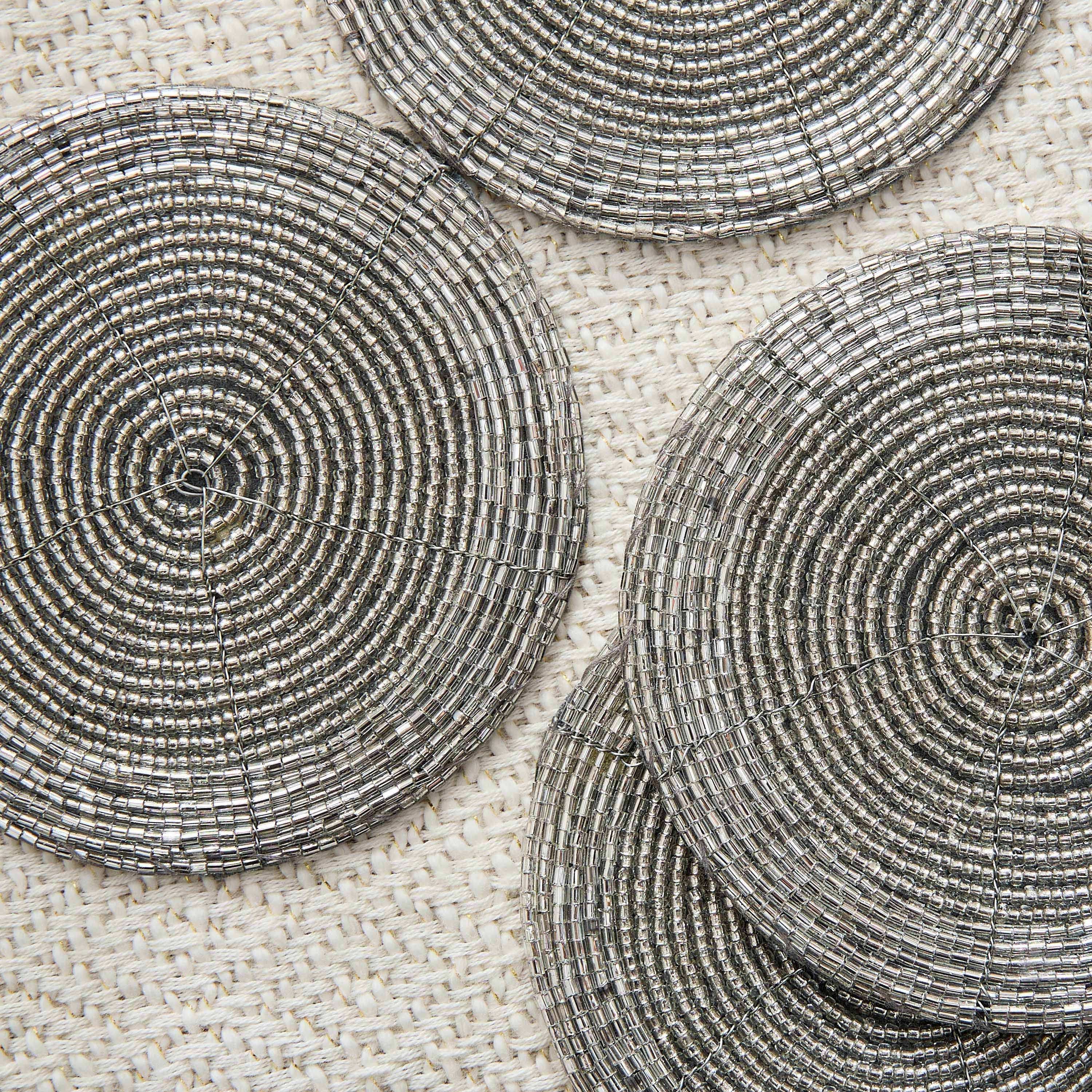 Blaze Beaded 4-Piece Coaster Set - 10 cm-hbxdecorandfurnishings-homefurnishings-tablelinens-image-3