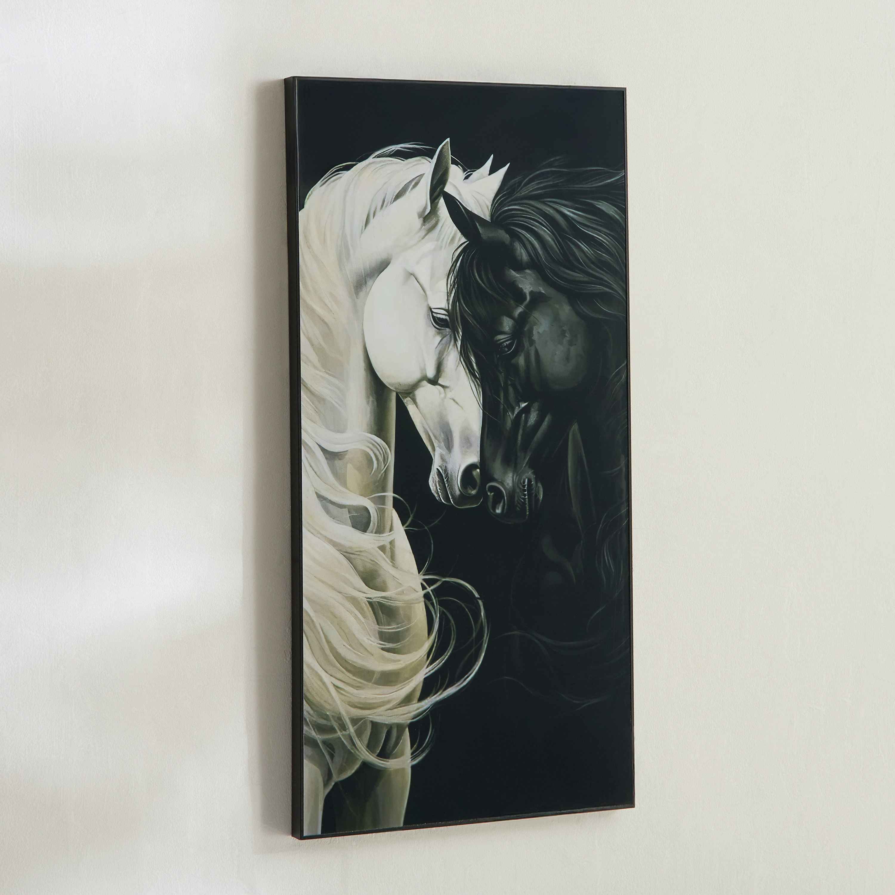 لوحة مؤطرة بتصميم أحصنة أودين من سايبرس - 40x80x2.5 سم-hbxdiningroom-walldecor-wallart-image-2