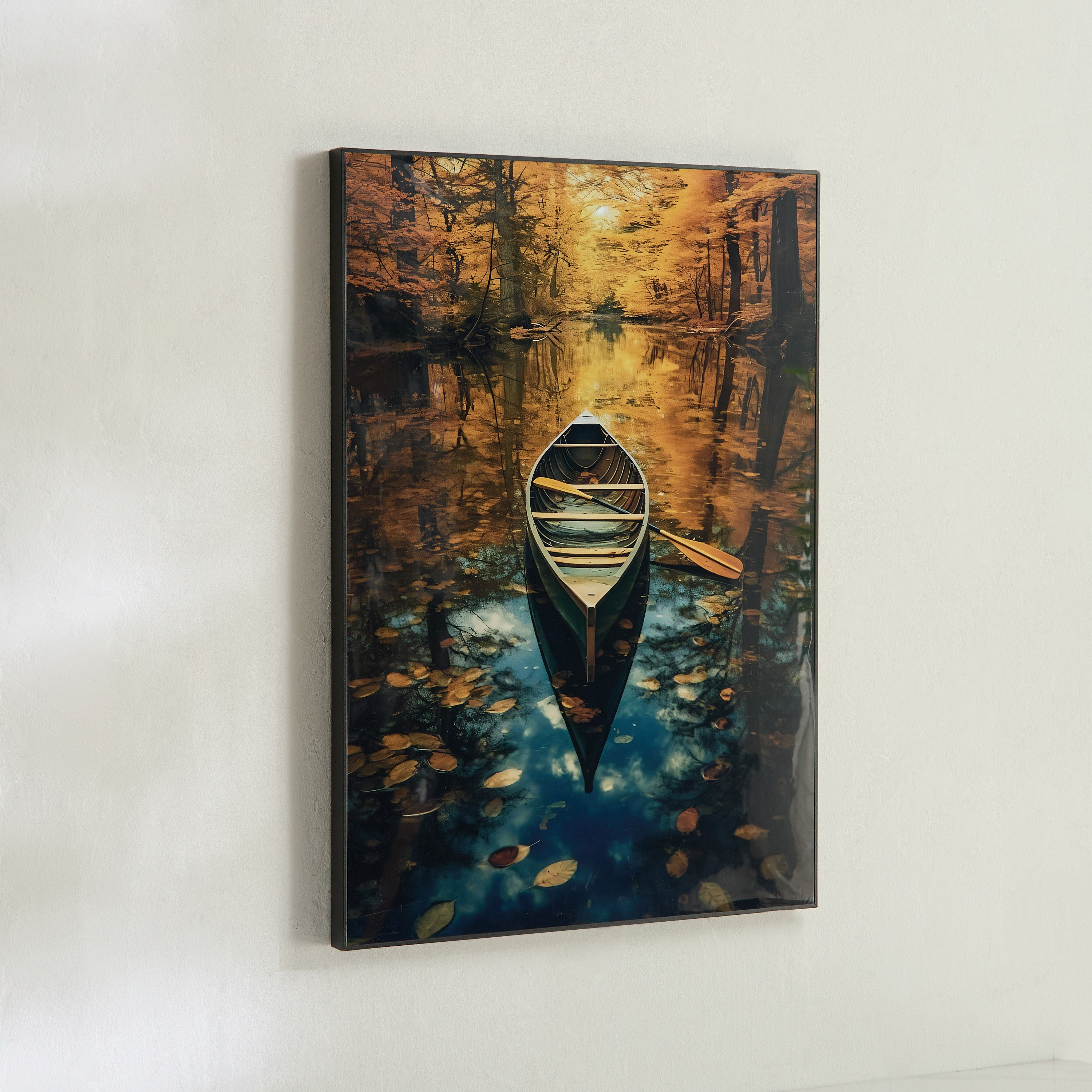 لوحة مؤطرة بتصميم قارب أوديان من سيبرس - 50x70x2.5 سم-hbxdiningroom-walldecor-wallart-image-2