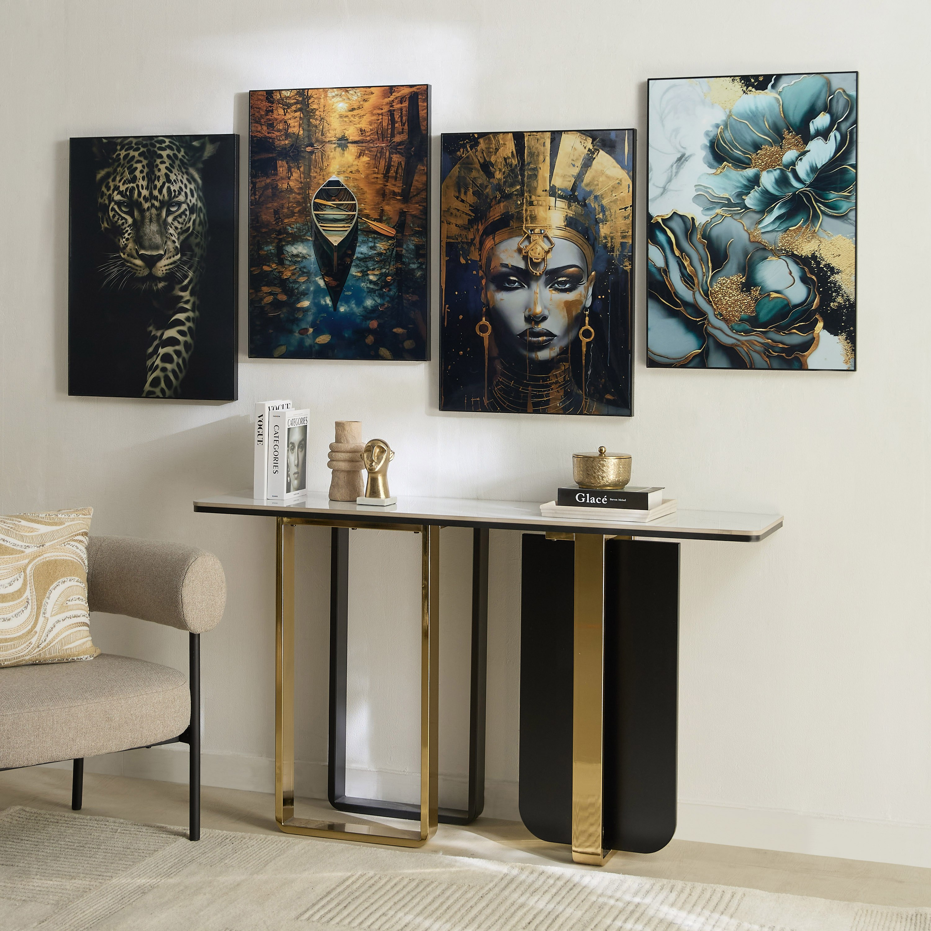 لوحة مؤطرة بتصميم قارب أوديان من سيبرس - 50x70x2.5 سم-hbxdiningroom-walldecor-wallart-image-5