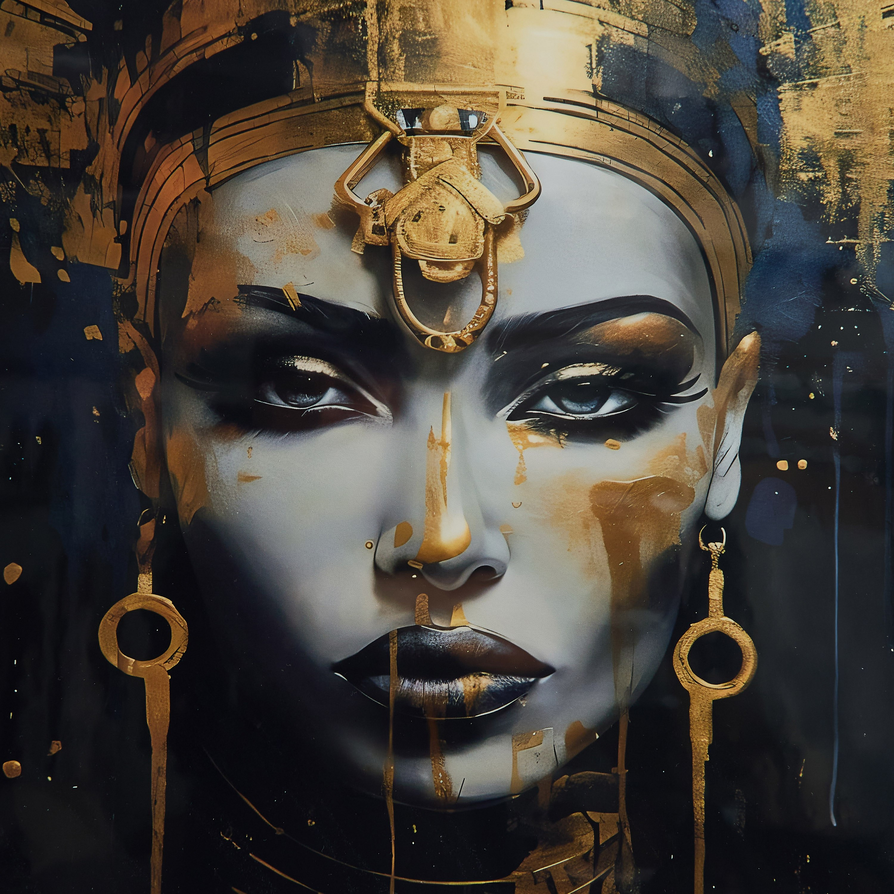 لوحة مؤطرة بتصميم سيدة أودين من سايبرس - 50x70x2.5 سم-hbxdiningroom-walldecor-wallart-image-3