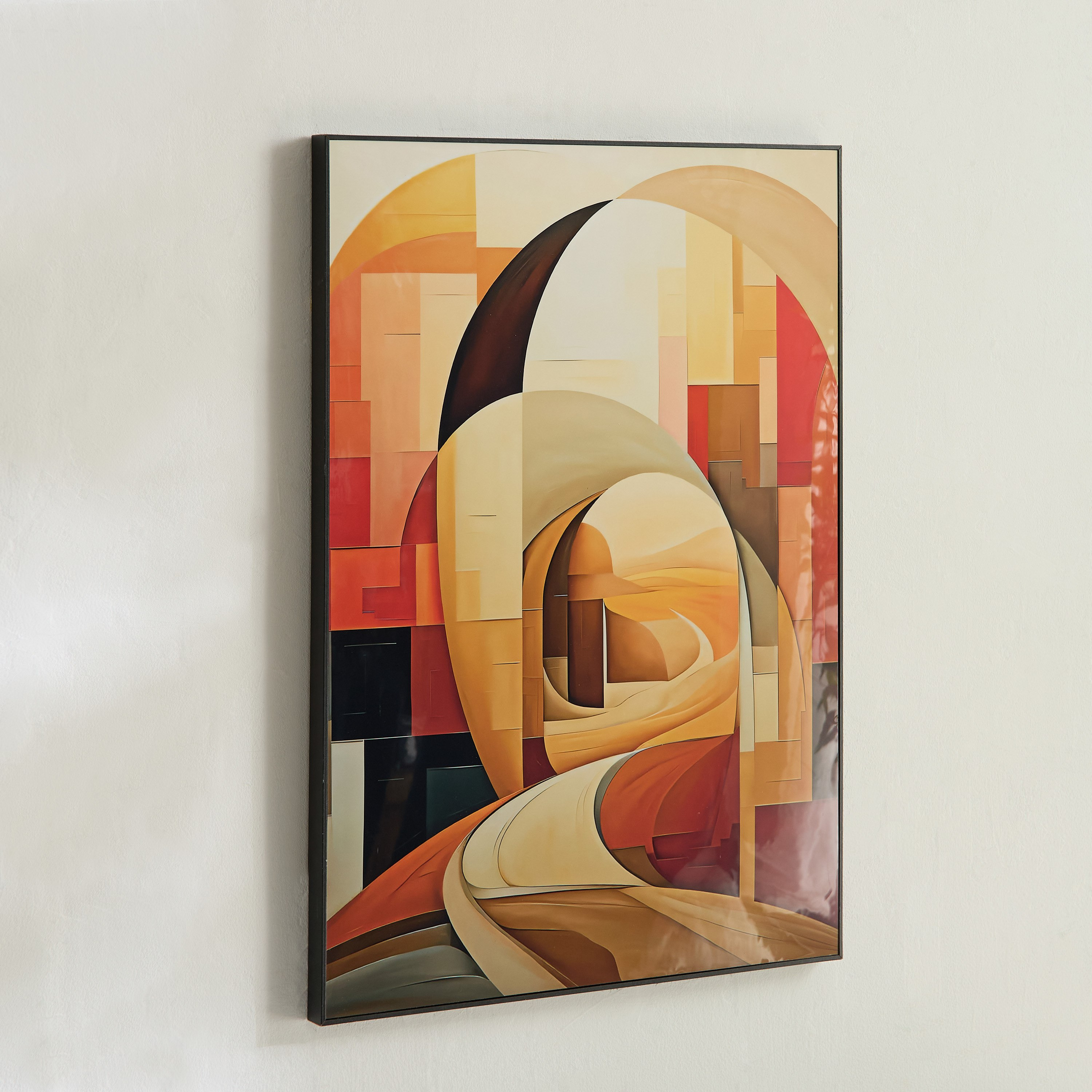 صورة مؤطرة بتصميم أقواس أوديان من سيبريس - 50x70x2.5 سم-hbxdiningroom-walldecor-wallart-image-2