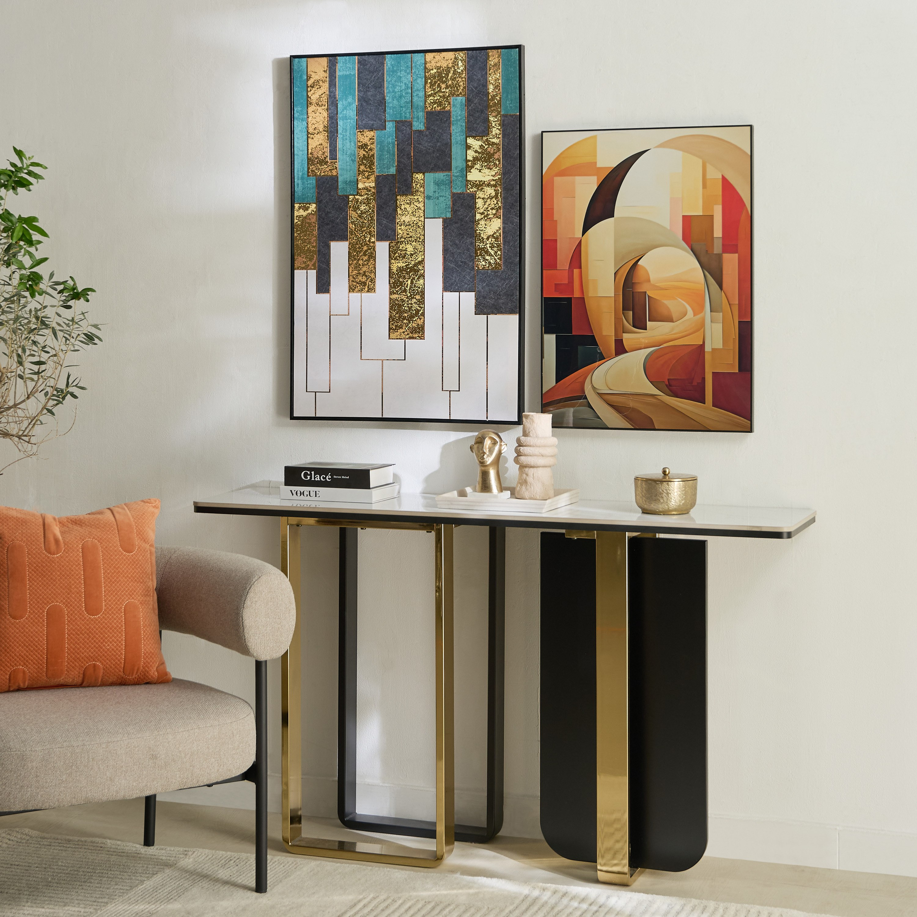 صورة مؤطرة بتصميم أقواس أوديان من سيبريس - 50x70x2.5 سم-hbxdiningroom-walldecor-wallart-image-5