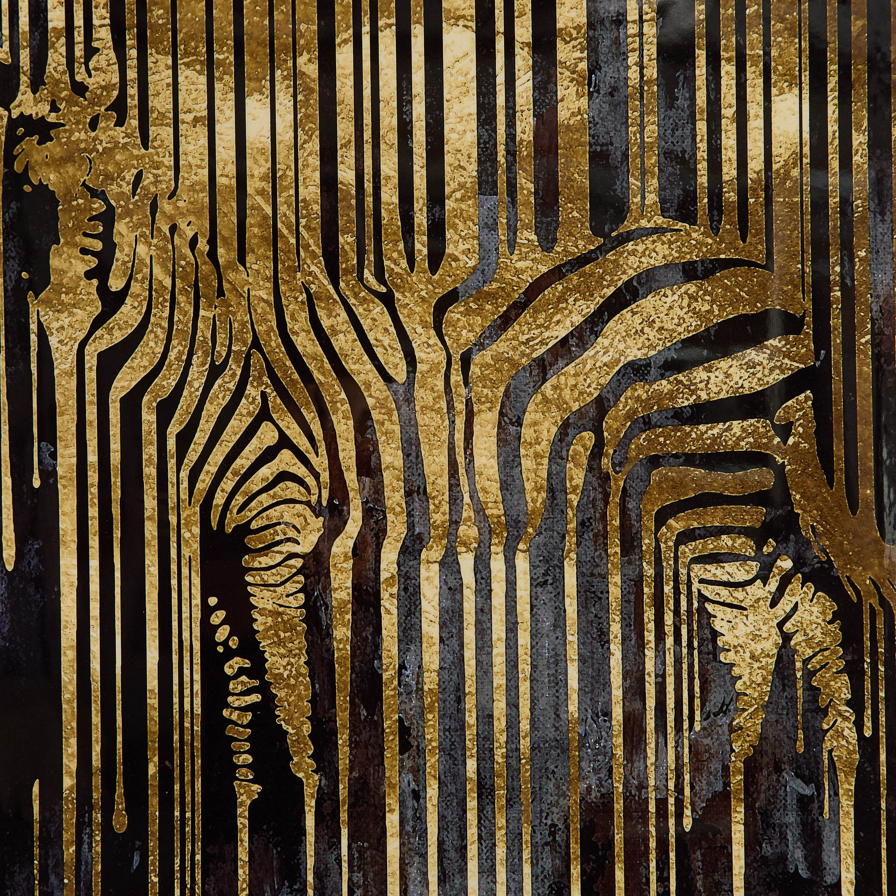 Cyprus Odean Zebra Abstract Framed Picture with Foil - 60x90x2.8 cm-hbxdiningroom-walldecor-wallart-image-3