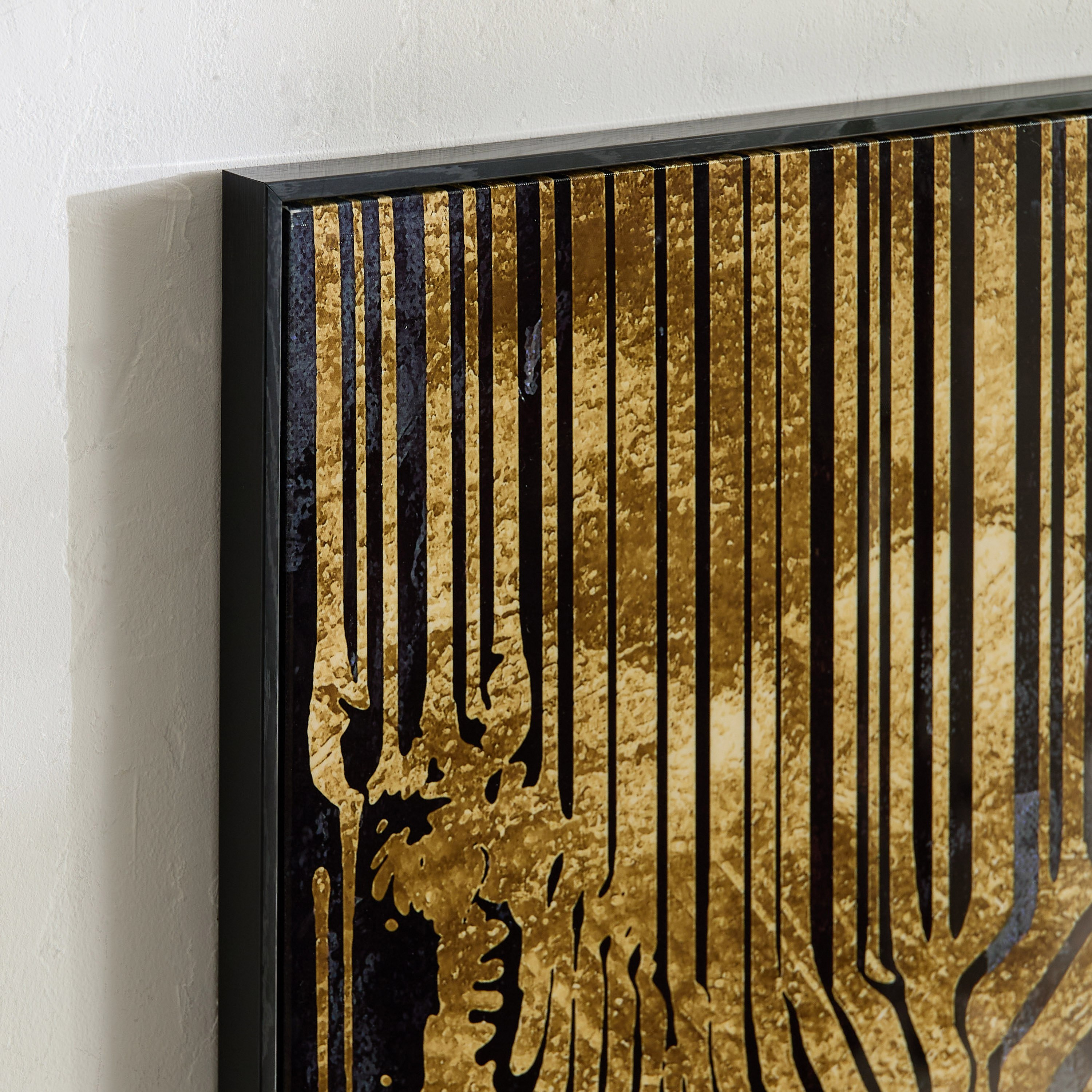 Cyprus Odean Zebra Abstract Framed Picture with Foil - 60x90x2.8 cm-hbxdiningroom-walldecor-wallart-image-4