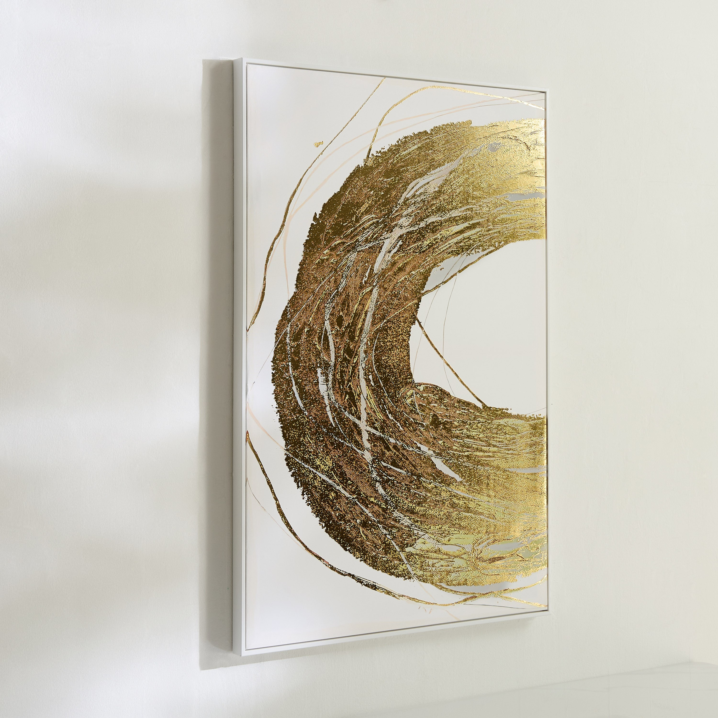 صورة مؤطرة تجريدية مع جذور ورقائق معدنية أوديان من قبرص - 60x90x2.8 سم-hbxdiningroom-walldecor-wallart-image-2
