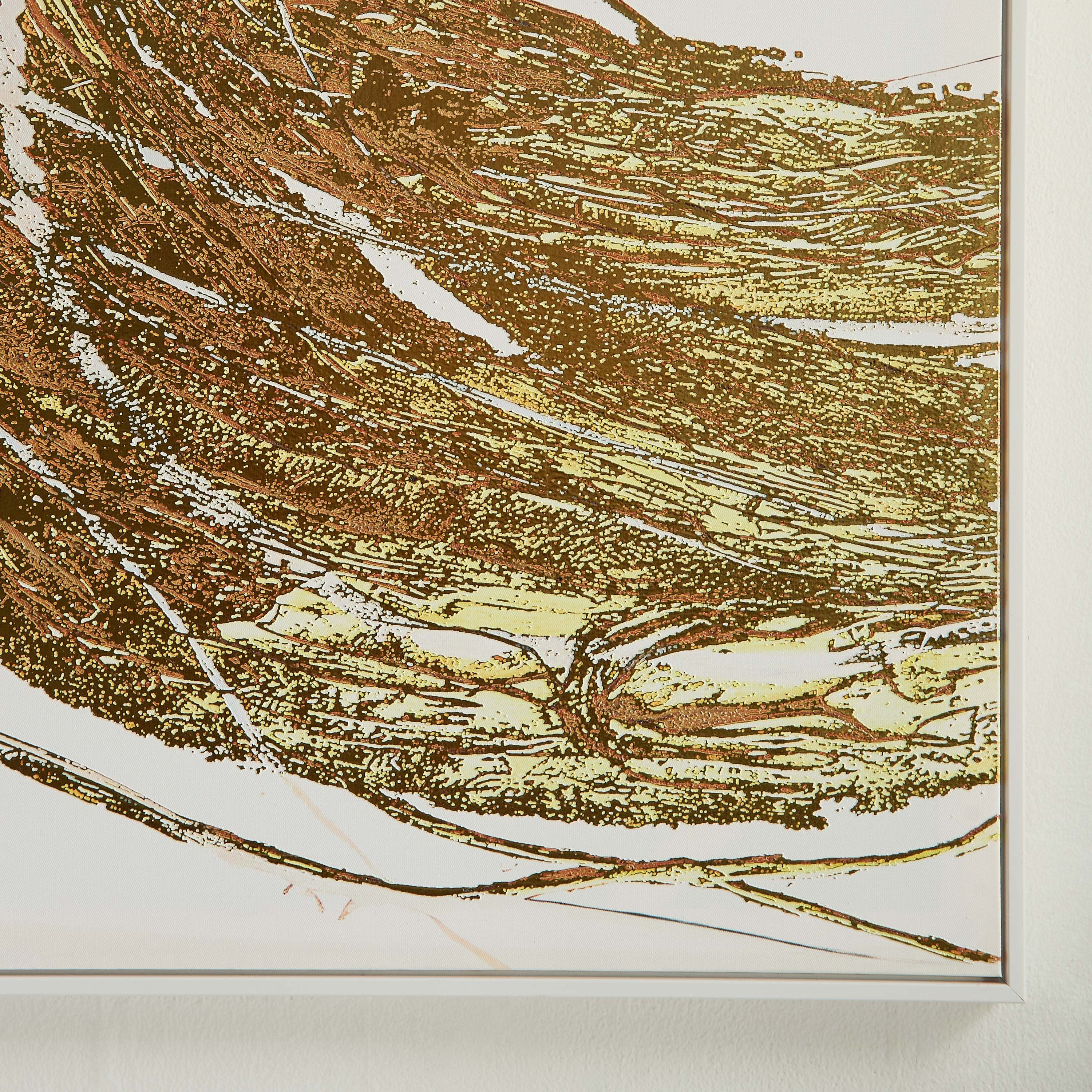 صورة مؤطرة تجريدية مع جذور ورقائق معدنية أوديان من قبرص - 60x90x2.8 سم-hbxdiningroom-walldecor-wallart-image-3