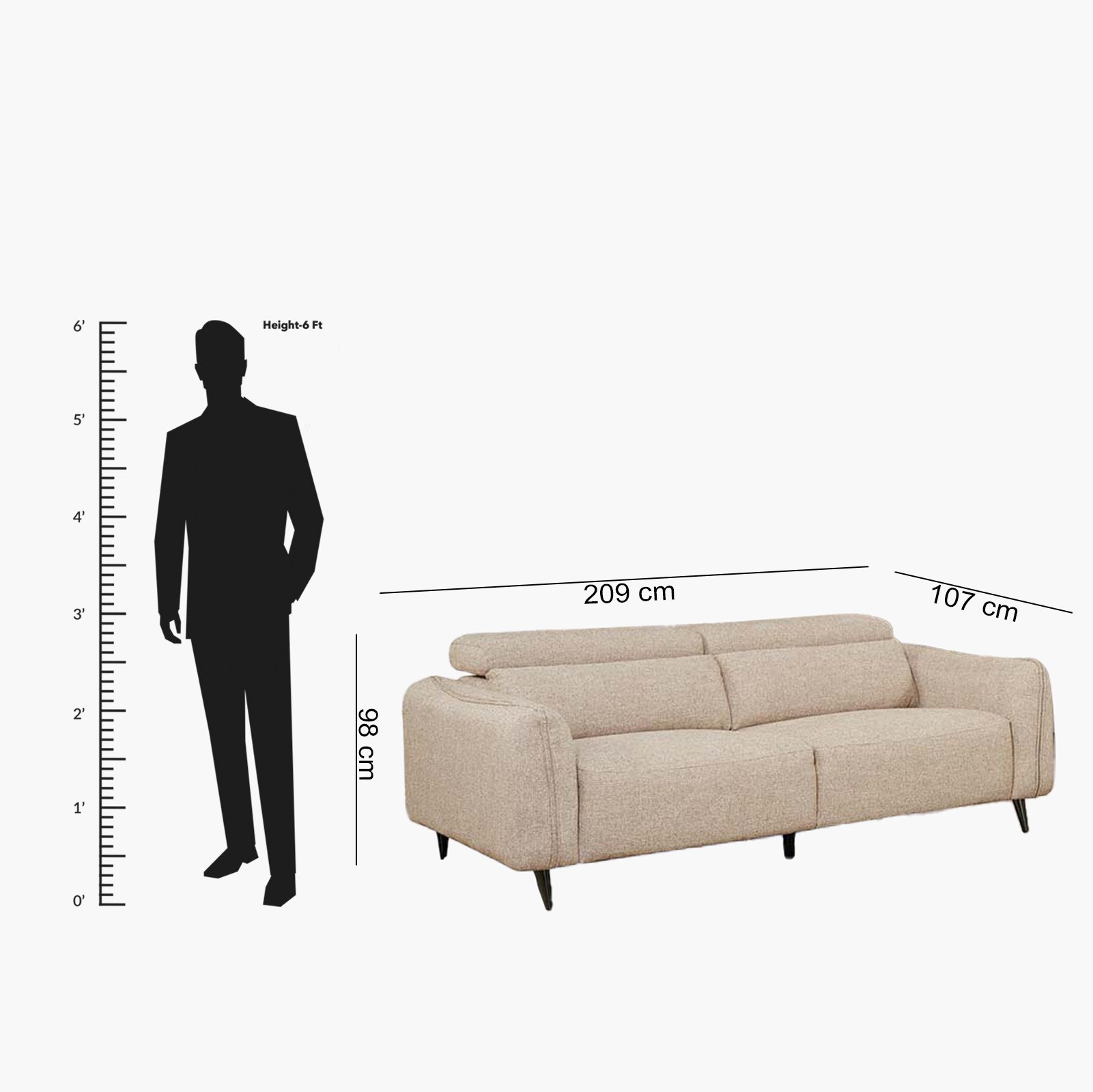 Wellington 3-Seater Fabric Sofa with Adjustable Headrest-hbxlivingroom-sofasandarmchairs-sofas-image-10