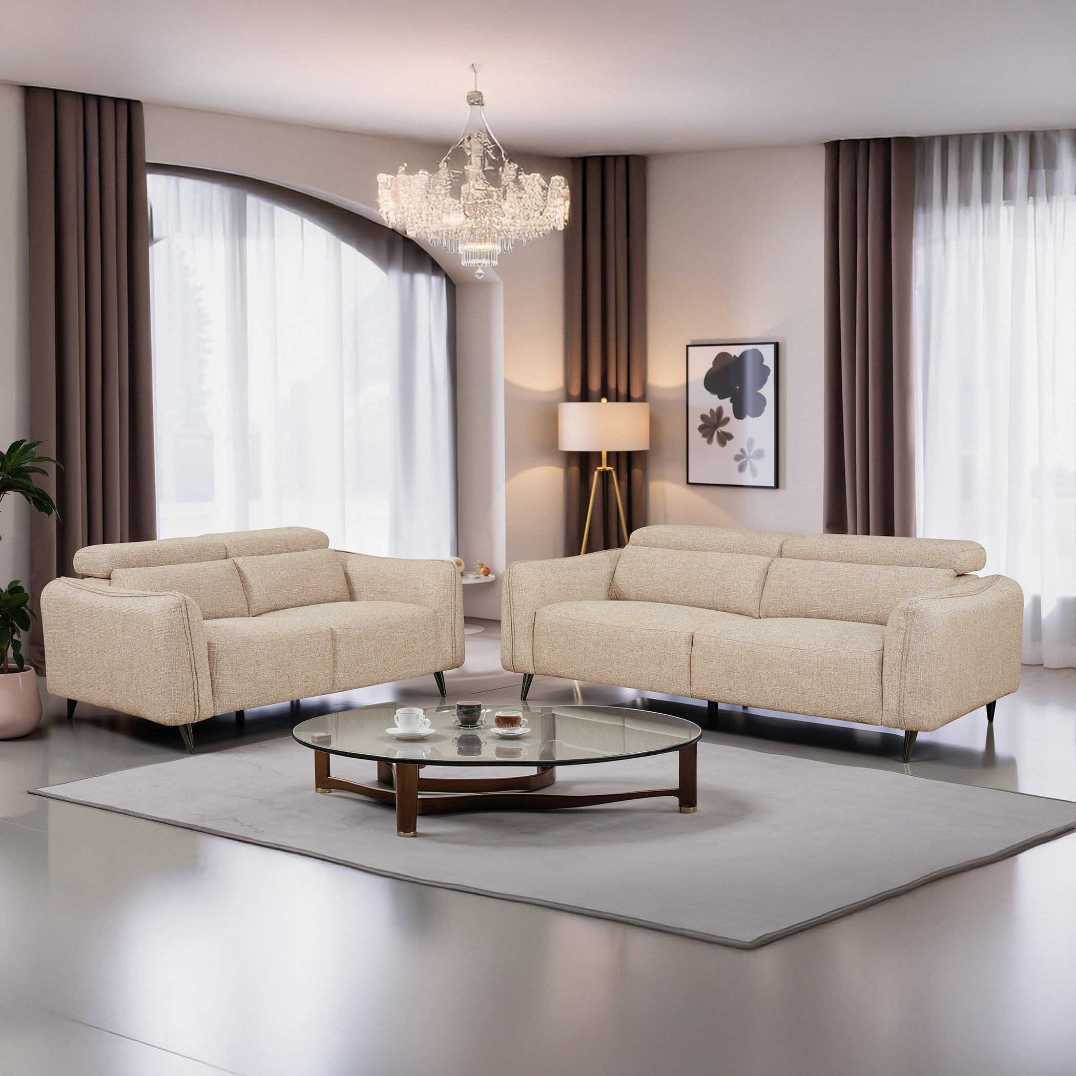 Wellington 3-Seater Fabric Sofa with Adjustable Headrest-hbxlivingroom-sofasandarmchairs-sofas-image-8