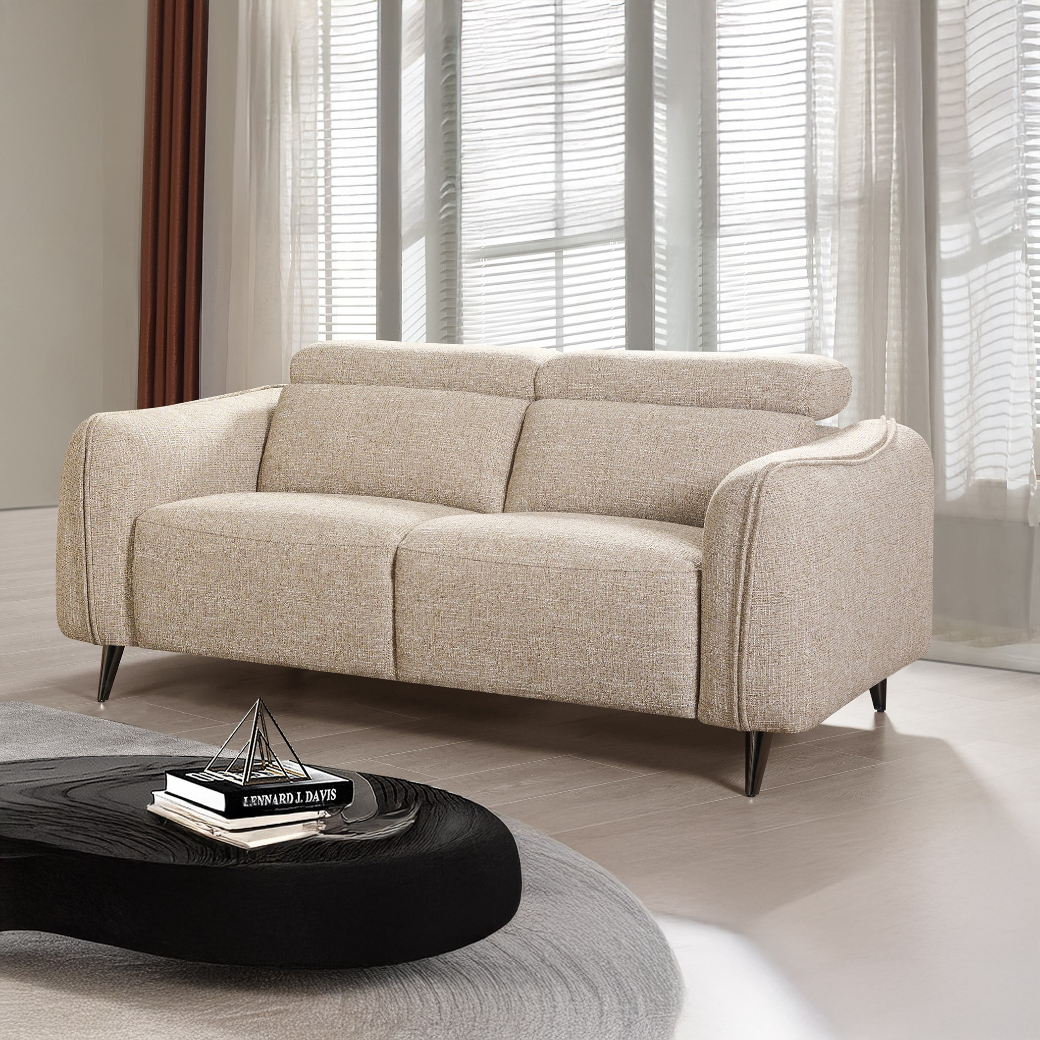 Wellington 2-Seater Fabric Sofa with Adjustable Headrest-hbxlivingroom-sofasandarmchairs-sofas-image-1