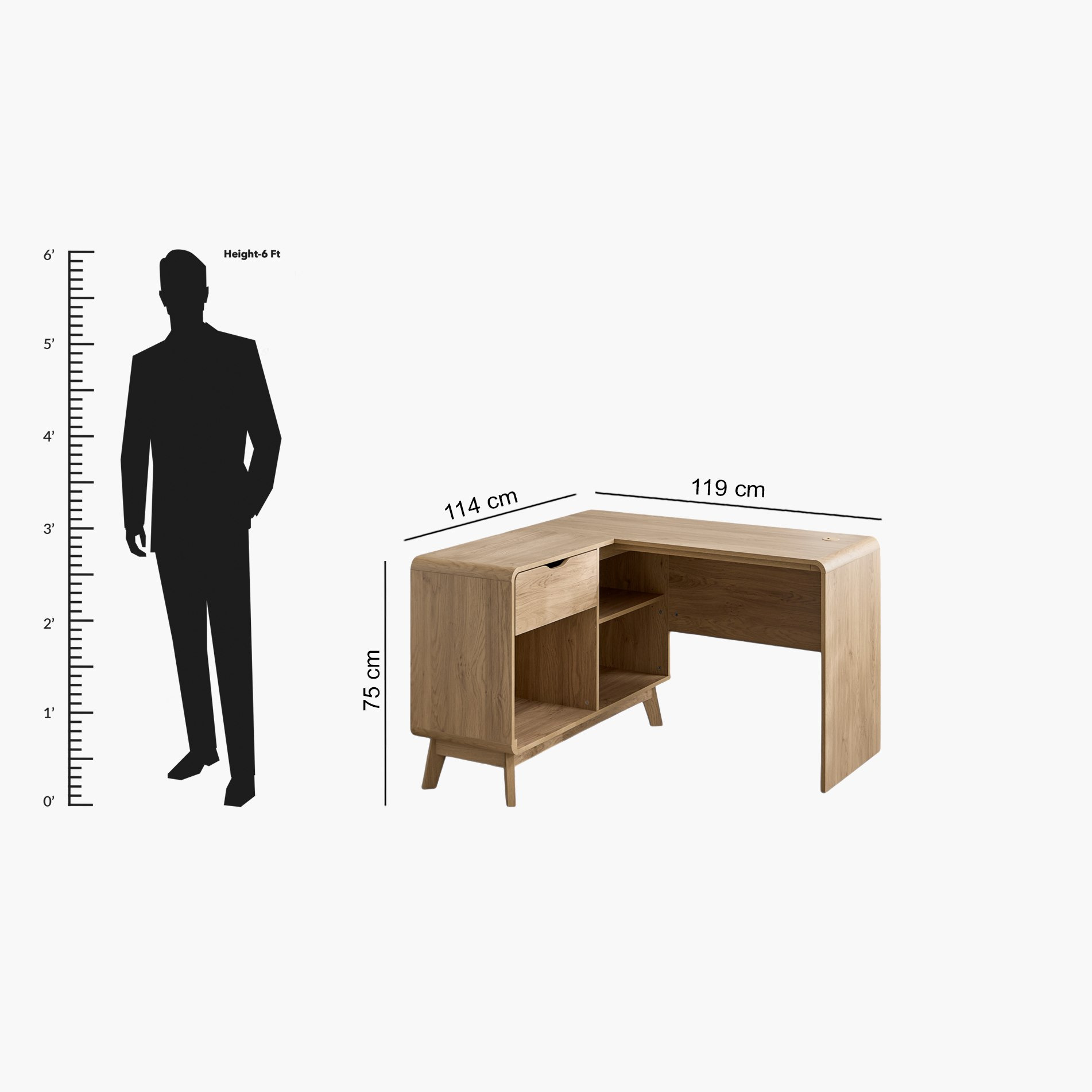 Nordica Corner Study Desk with Drawer-hbxfurniture-office-desks-image-9