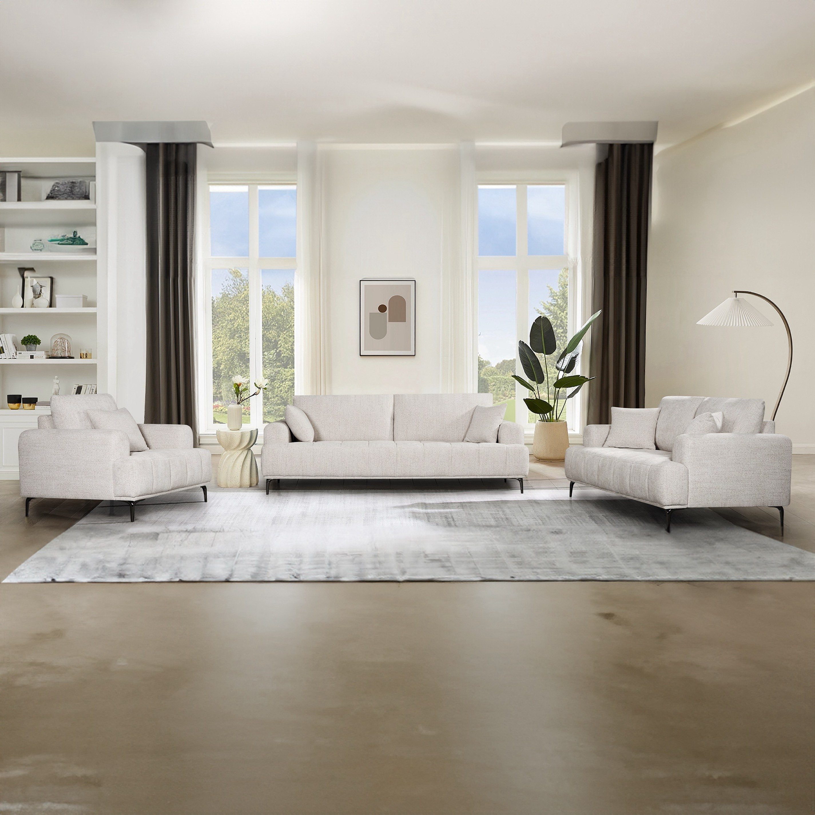 Porto Armchair Fabric Sofa with Cushion-hbxlivingroom-sofasandarmchairs-sofas-image-9