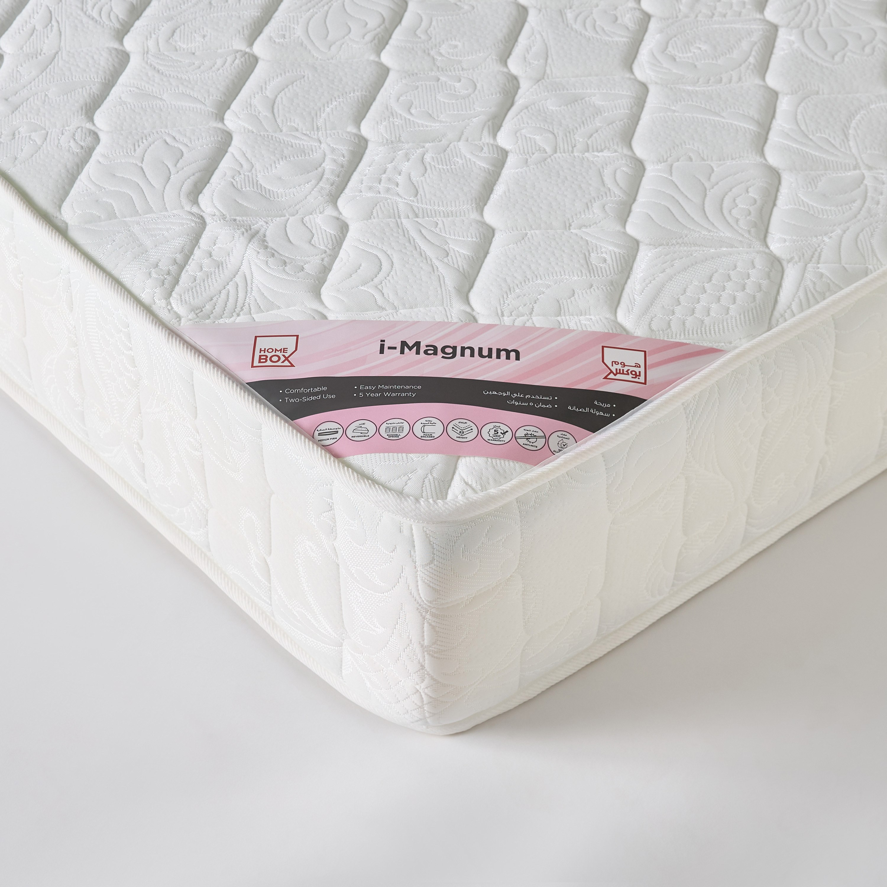 SleepEase iMagnum Side Foam Encased Bonnell Spring Single Mattress - 90x200x22 cm-hbxfurniture-bedroom-mattresses-single-image-8