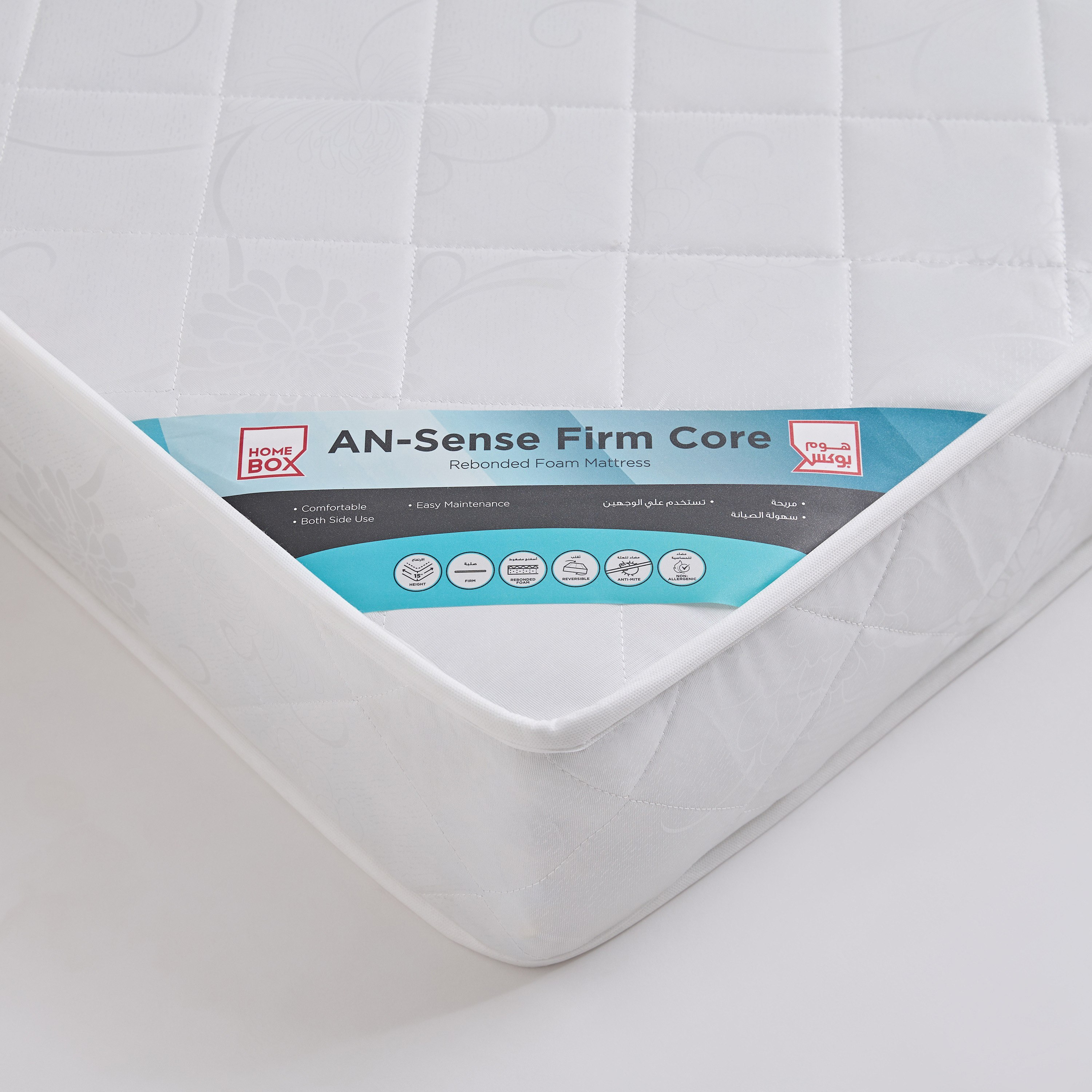 Luno Sense Firm Core Rebonded Foam Single Mattress - 90x200x15 cm-hbxfurniture-bedroom-mattresses-single-image-8