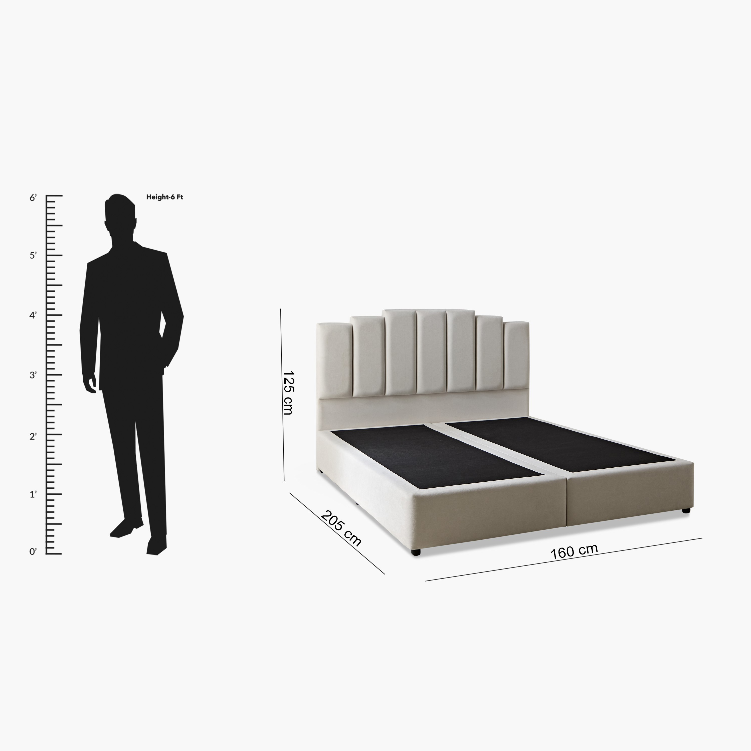 Movo Curvy Rio Upholstered Queen Bed - 160x200 cm-hbxbedroom-bedsandbedsets-beds-queen-image-9