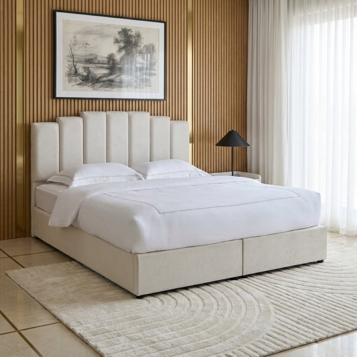 Movo Curvy Rio Upholstered King Bed - 180x200 cm-PROMO_HB_UAE_HBX10_250526-image-1