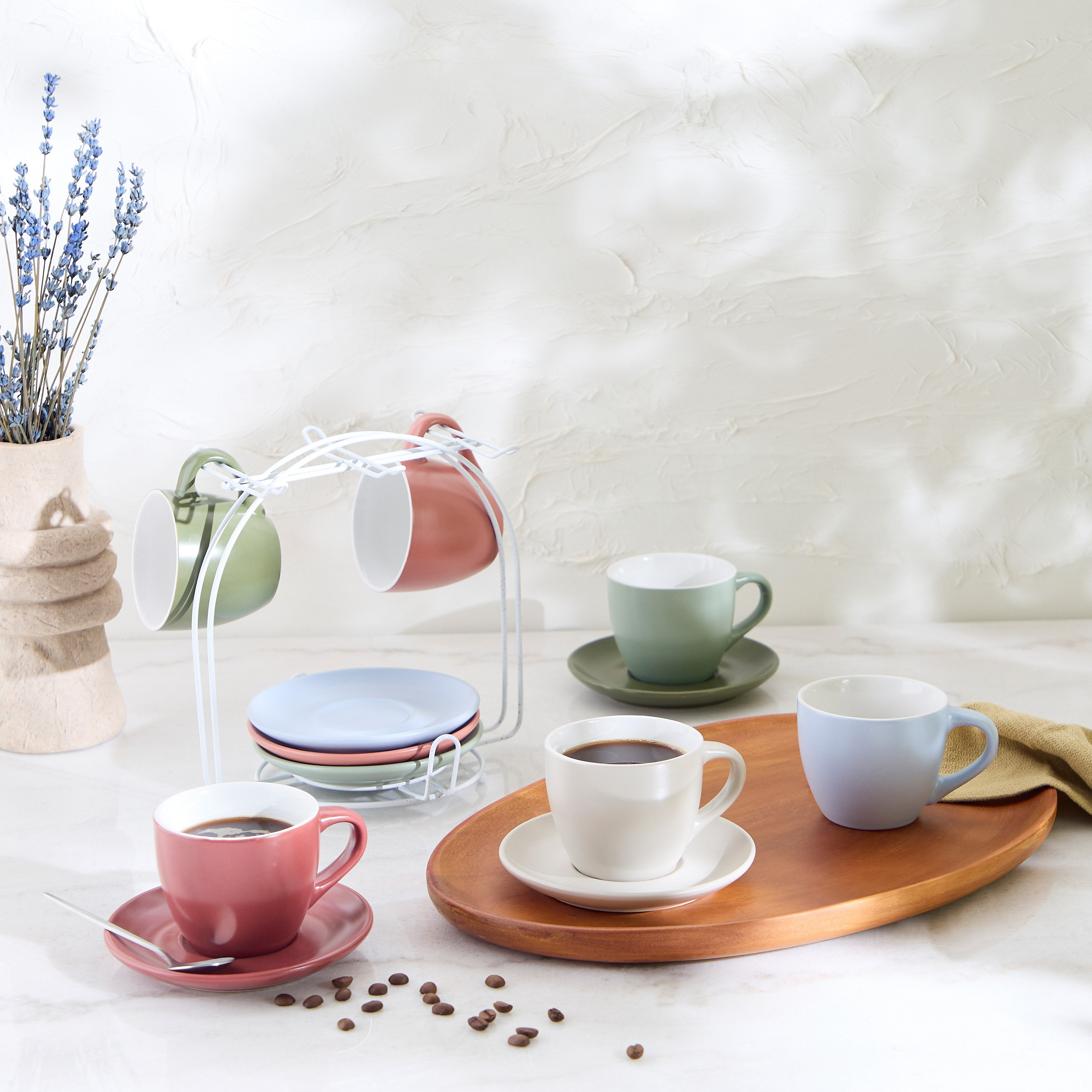 Davis 12-Piece Stoneware Tea Cup and Saucer Set - 220 ml-hbxhomeware-hbxkitchen-image-5