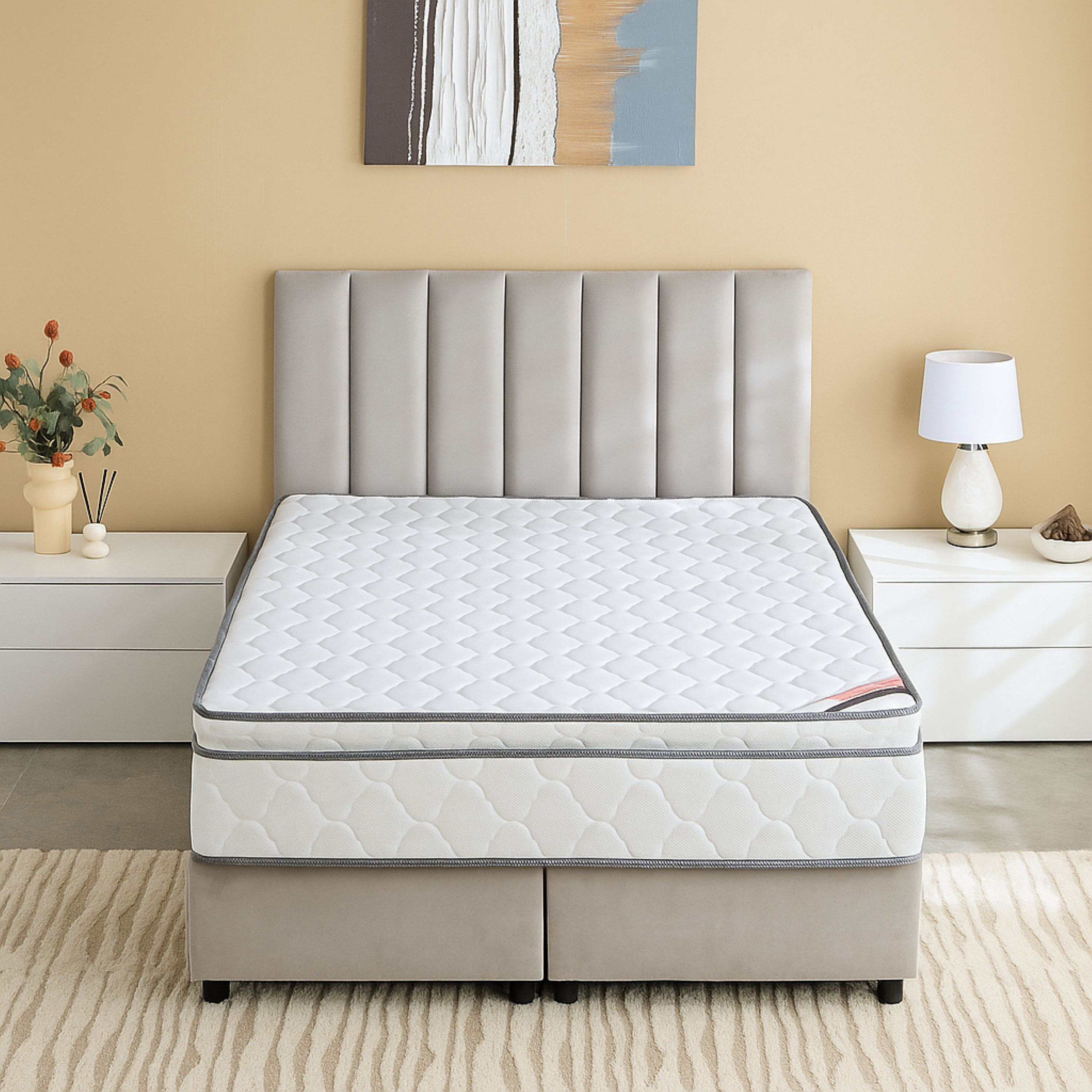 مرتبة كوين بإسفنج مجدد صلب وسطح وسادة من لونو فيرم كور - 150x200x24 سم-hbxbedroom-mattresses-queen-image-2
