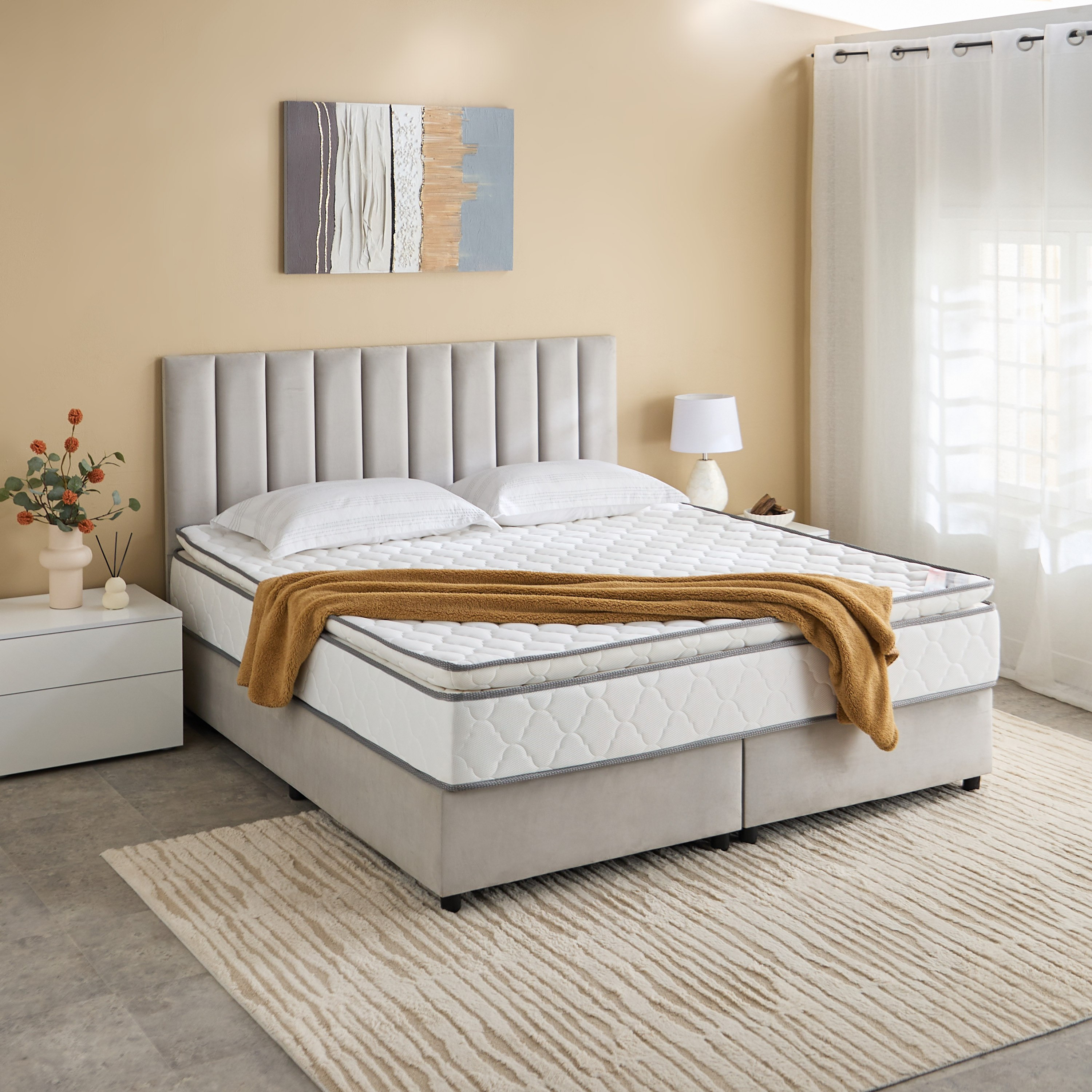 Luno FirmCore Pillow Top Rebonded Foam Firm King Mattress - 180x200x24 cm-hbxfurniture-mattresses-king-image-8