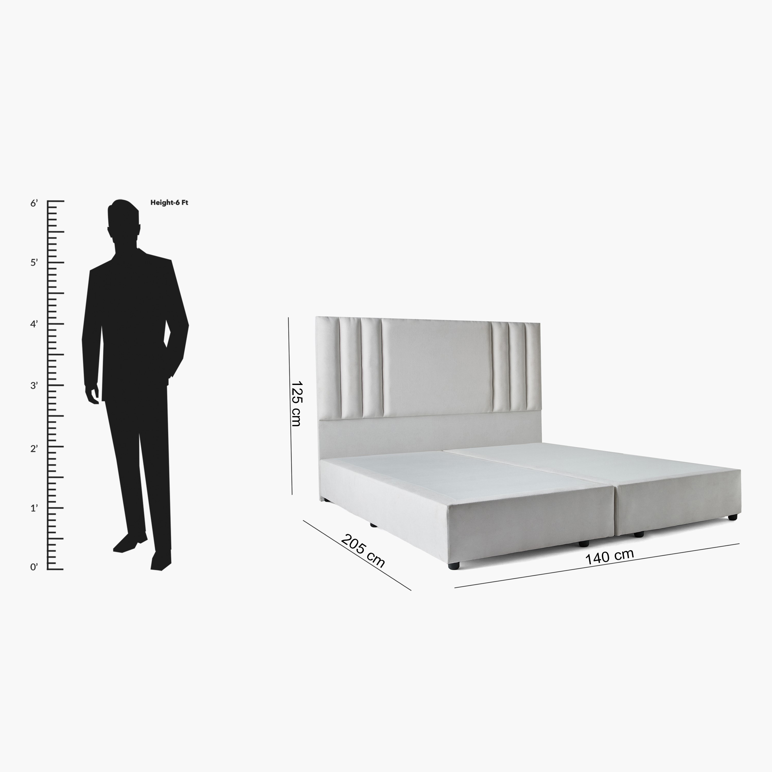 Movo Curvy Galaxy Upholstered Queen Bed - 140x200 cm-hbxbedroom-bedsandbedsets-beds-queen-image-11