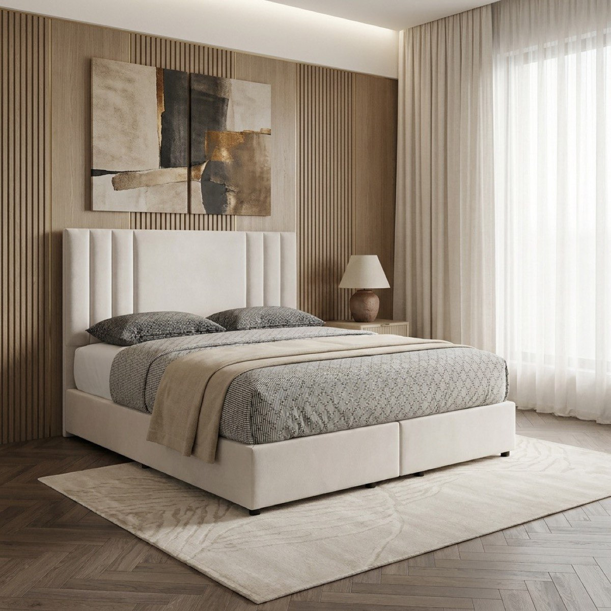 Movo Curvy Galaxy Upholstered King Bed - 180x200 cm-PROMO_HB_UAE_HBX10_250526-image-1