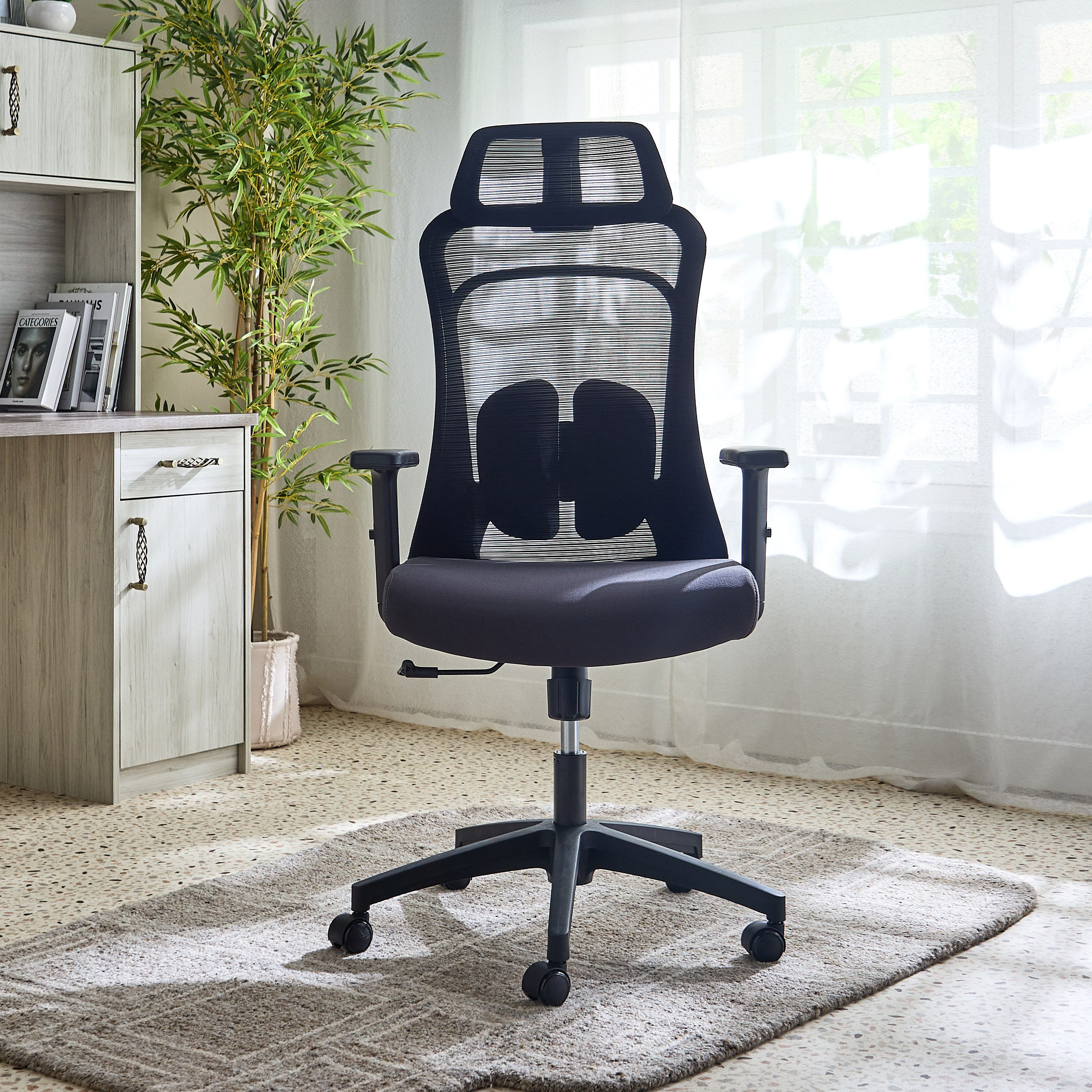 Gatsby High Back Office Chair with 3D Armrest and Headrest-hbxfurniture-kidsroom-studychairs-image-3