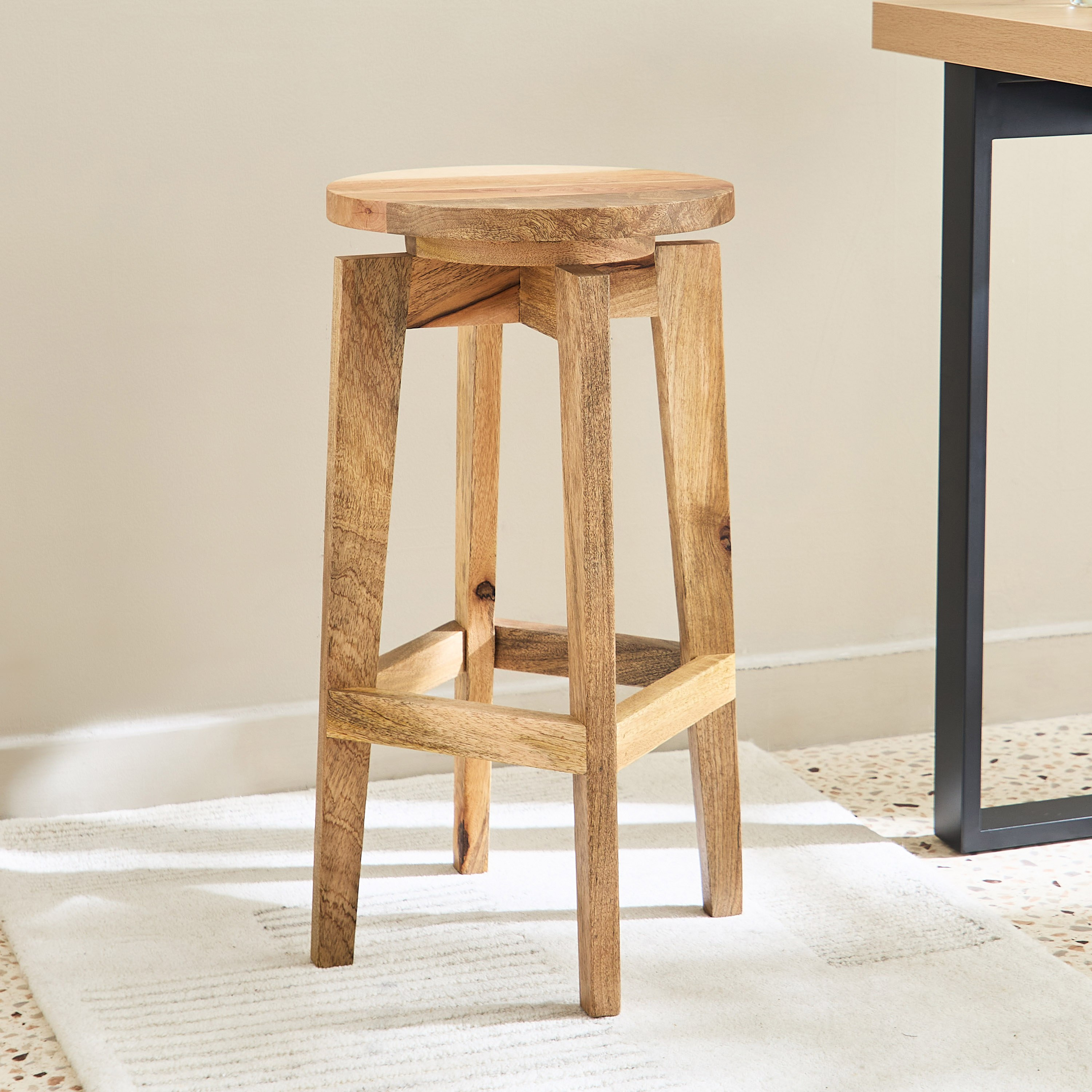 Cavon Rixos Solid Wood Bar Stool-hbxfurniture-diningroom-barcountersandbarstools-image-1