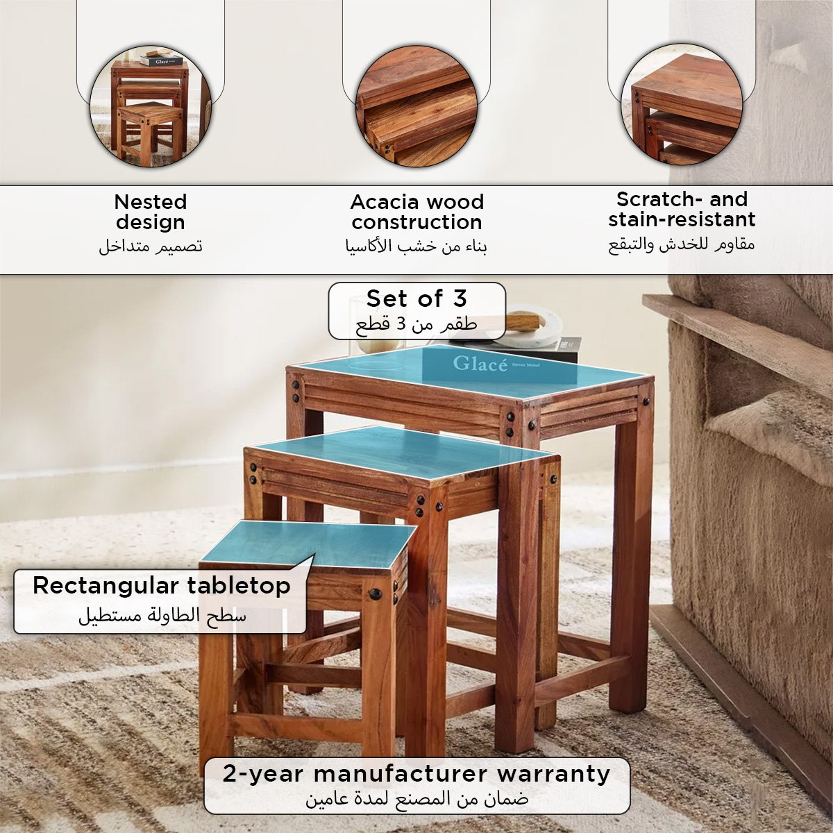Vendra Arya Solid Wood Nest of Tables - Set of 3-hbxfurniture-livingroom-nestingtables-image-9
