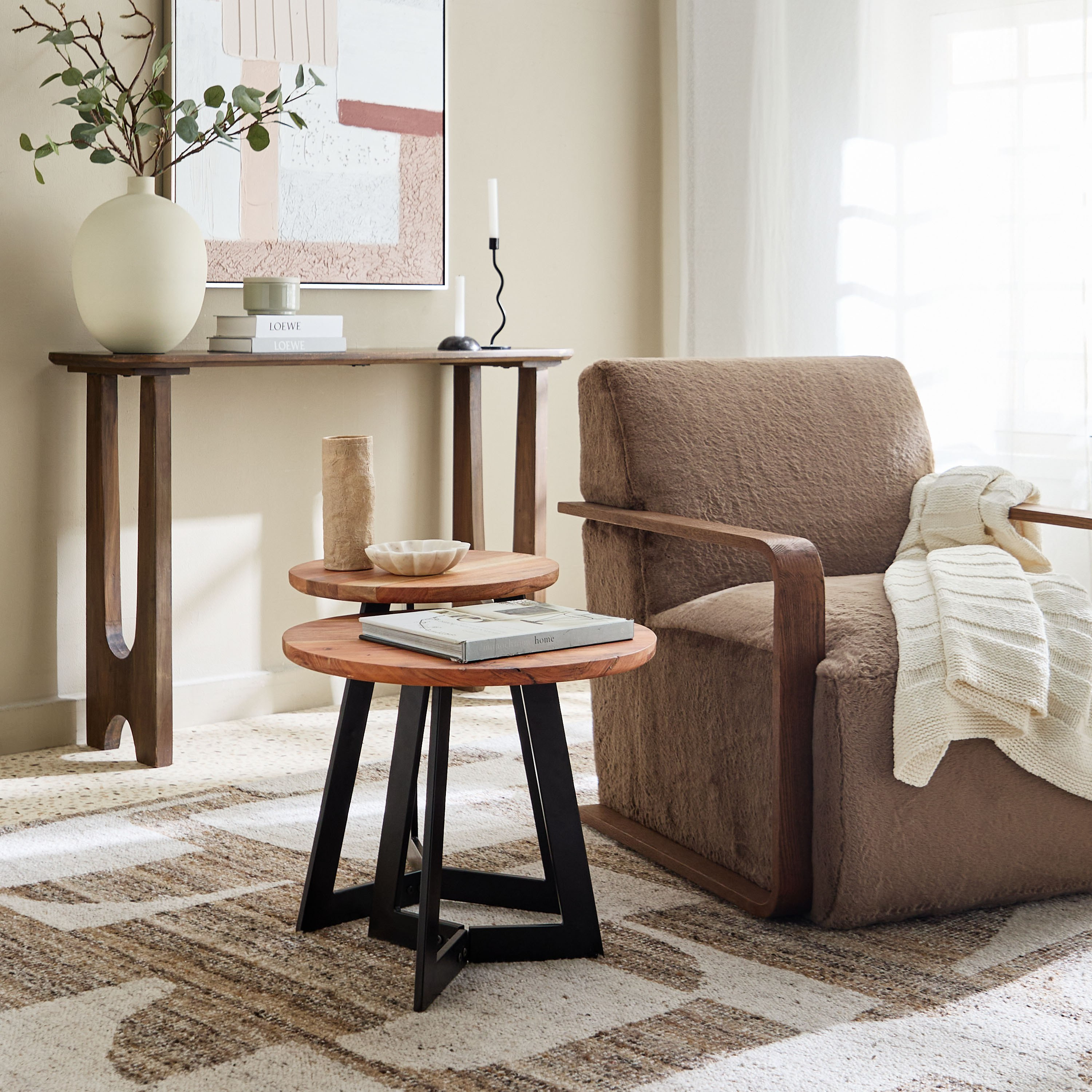طقم طاولات متداخلة من قطعتين من الخسب الصلب - جوشوا من فيندرا -hbxfurniture-livingroom-nestingtables-image-5
