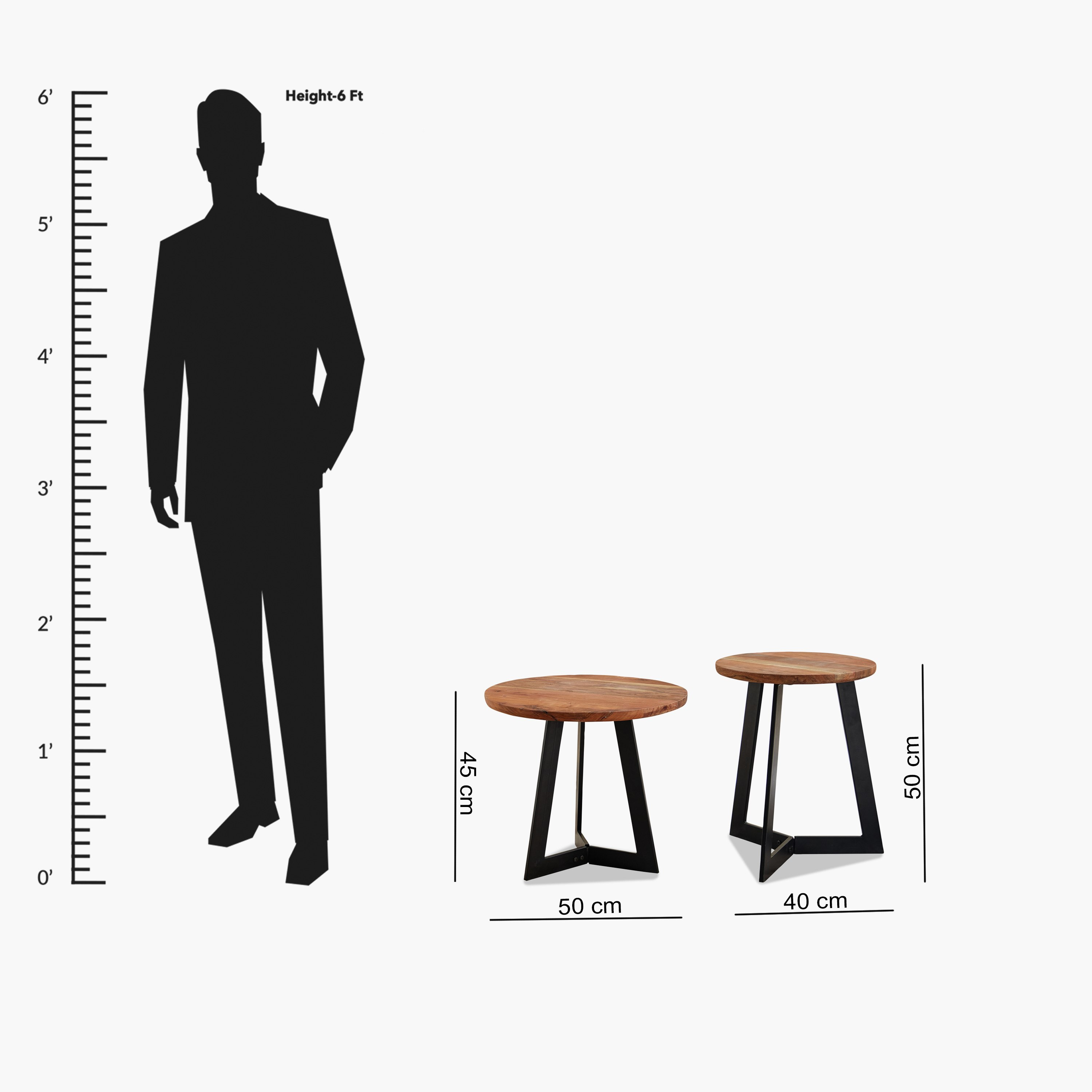 طقم طاولات متداخلة من قطعتين من الخسب الصلب - جوشوا من فيندرا -hbxfurniture-livingroom-nestingtables-image-7