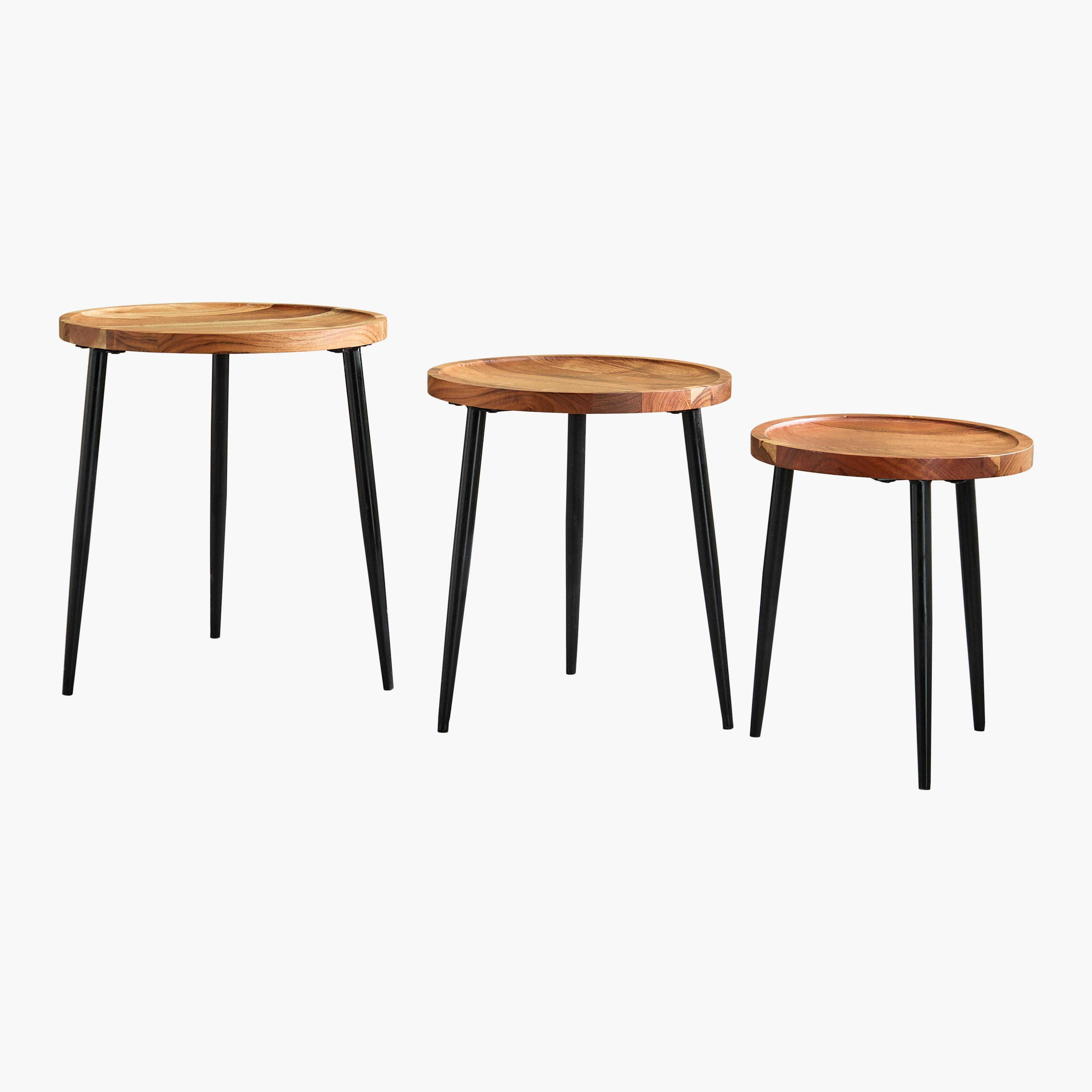 طقم طاولات متداخلة 3 قطع من الخشب الصلب - كاديز من فيندرا -hbxfurniture-livingroom-nestingtables-image-6