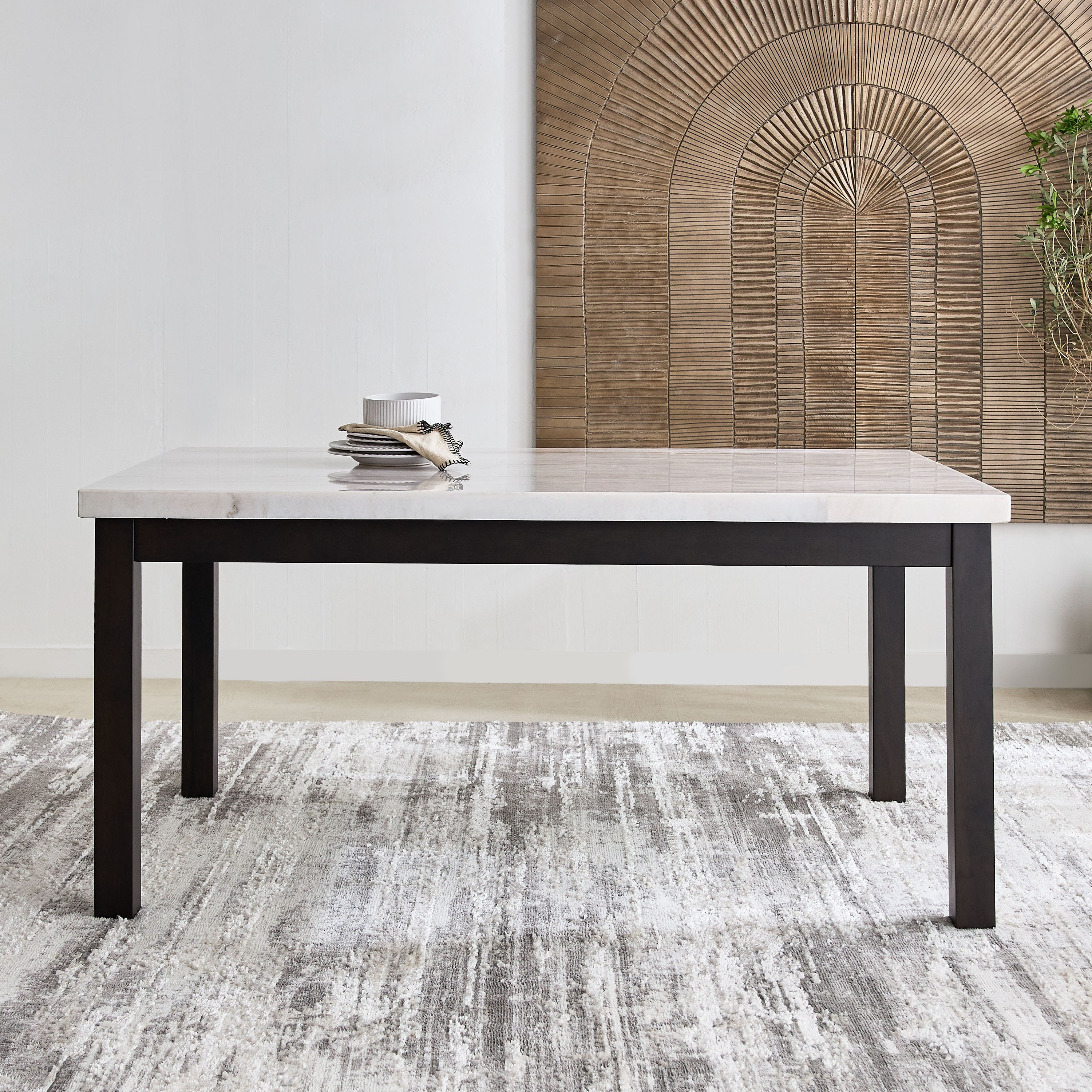 Orlando Genuine 6-Seater Marble Top Dining Table Set-hbxfurniture-diningtablesandsets-diningsets-sixseater-image-3
