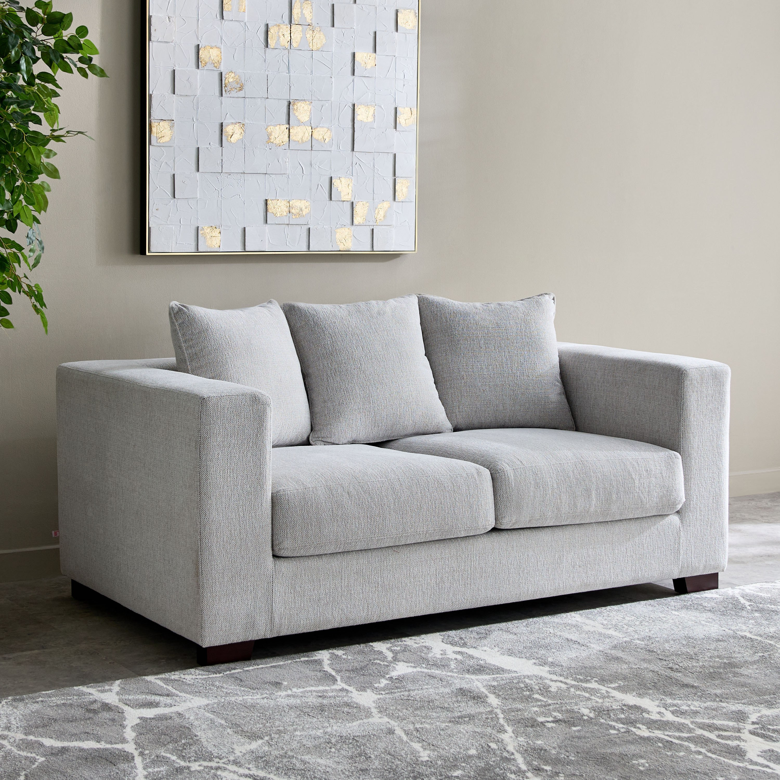 كنبة قماش مقعدين مع 4 وسائد من أسبين-hbxlivingroom-sofasandarmchairs-sofas-image-1