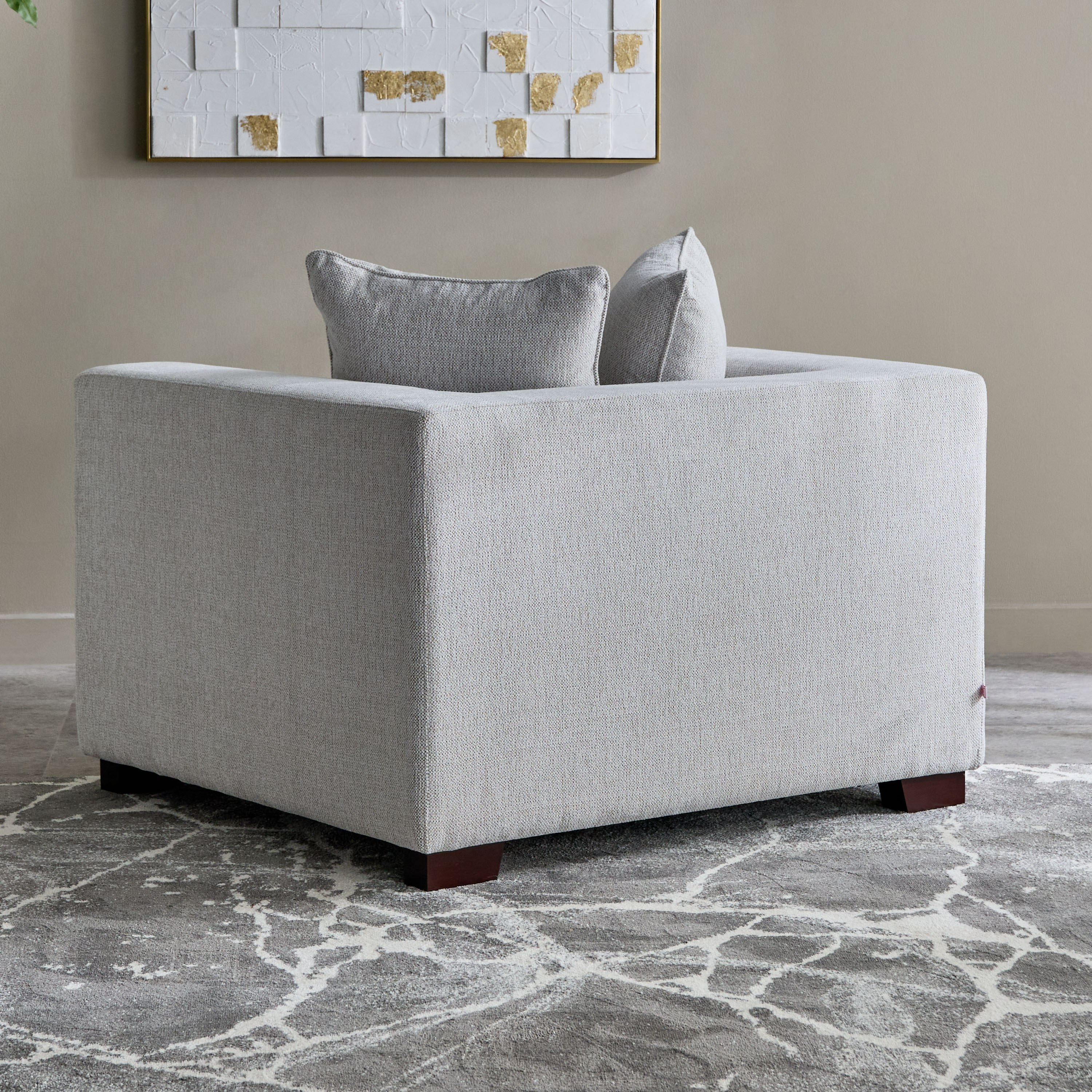 Aspen Fabric Armchair Sofa with 2 Cushions-hbxlivingroom-sofasandarmchairs-sofas-image-3