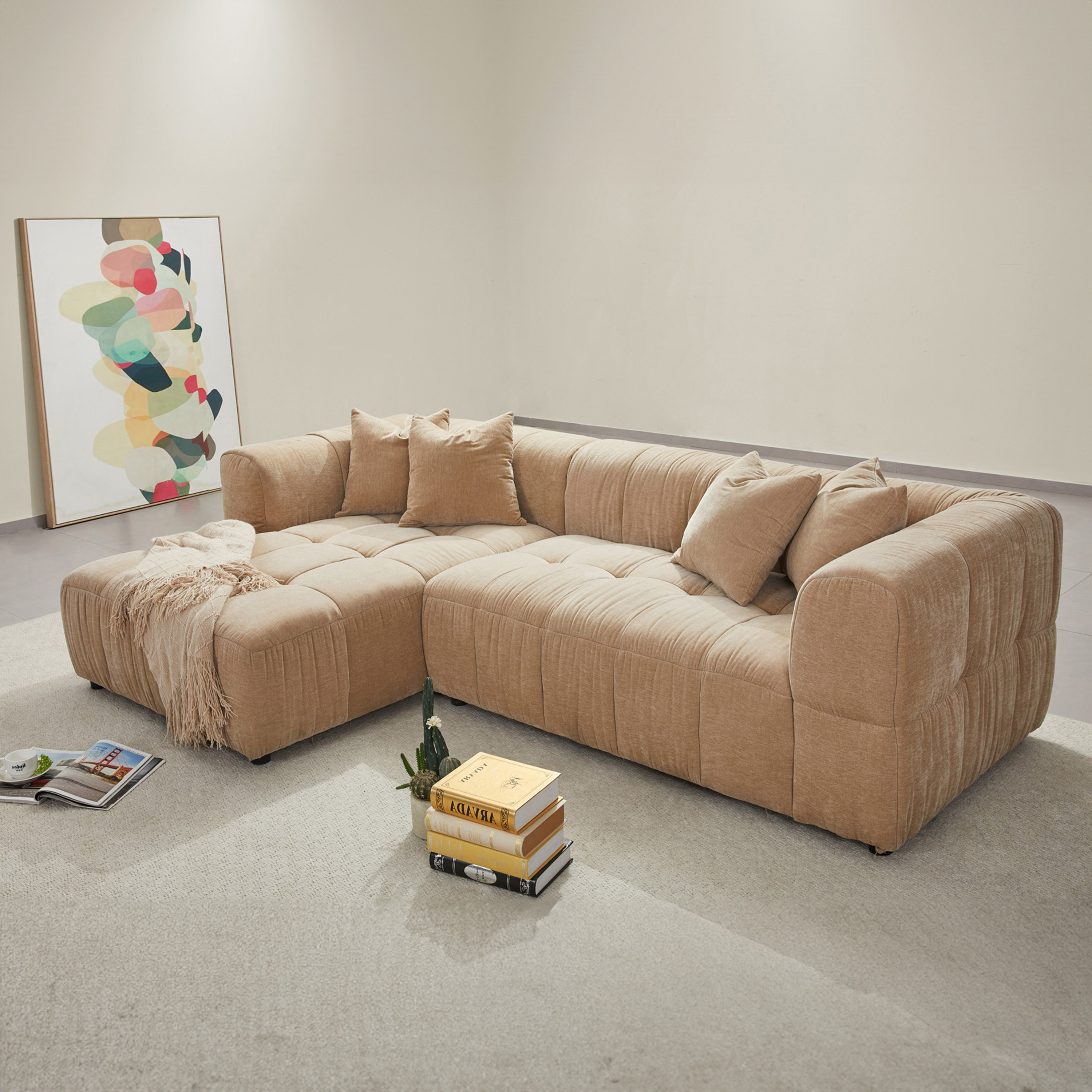 كنبة ركنية يسار قماش مقسمة بـ4 مقاعد مع 4 وسائد من بلوب-hbxlivingroom-sofasandarmchairs-sofas-image-1