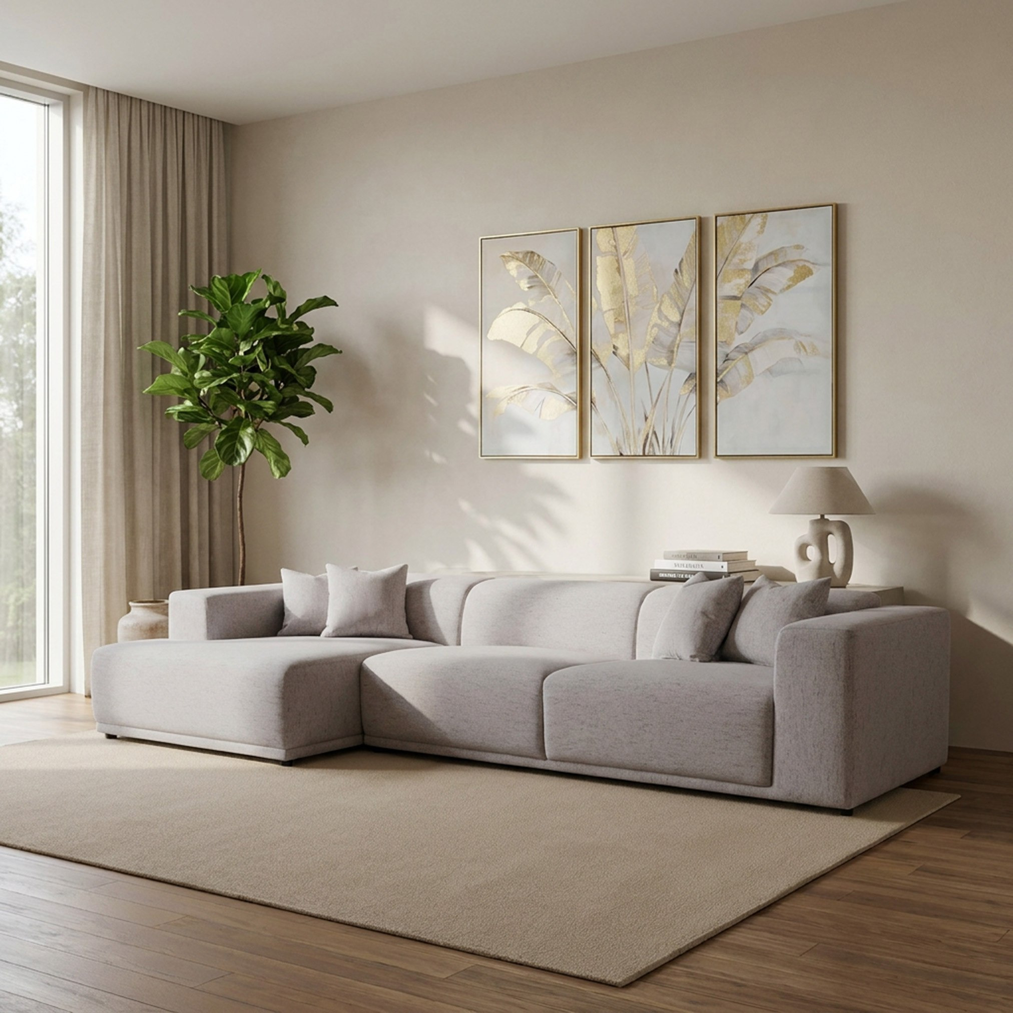 Clovis 5-Seater Sectional Fabric Left Corner Sofa with 4 Cushions and Adjustable Headrest-hbxlivingroom-sofasandarmchairs-sofas-image-6