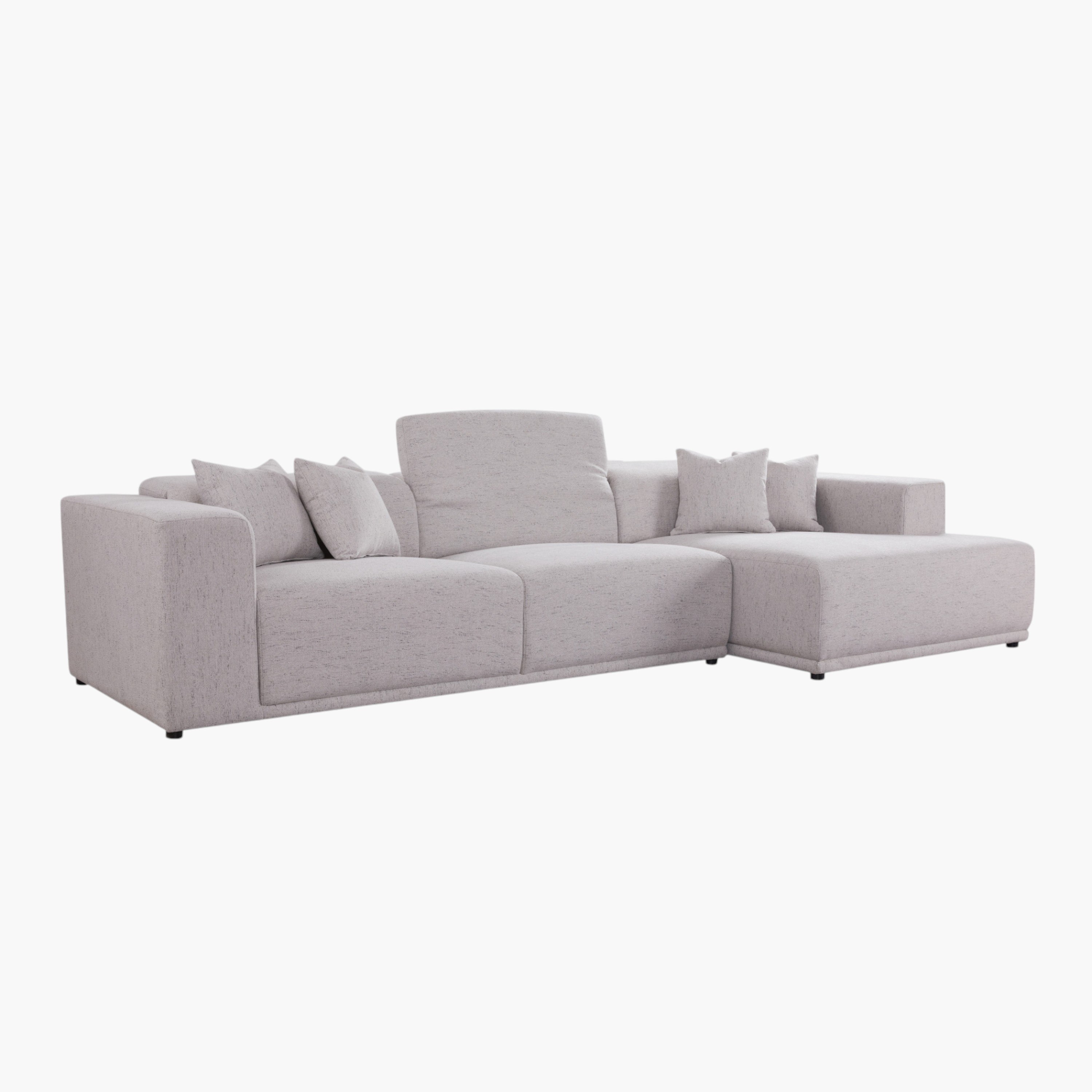 كنبة ركنية يمين قماش مقسمة 5 مقاعد مع 4 وسائد ومسند رأس قابل للتعديل من كلوفيس-hbxlivingroom-sofasandarmchairs-sofas-image-2