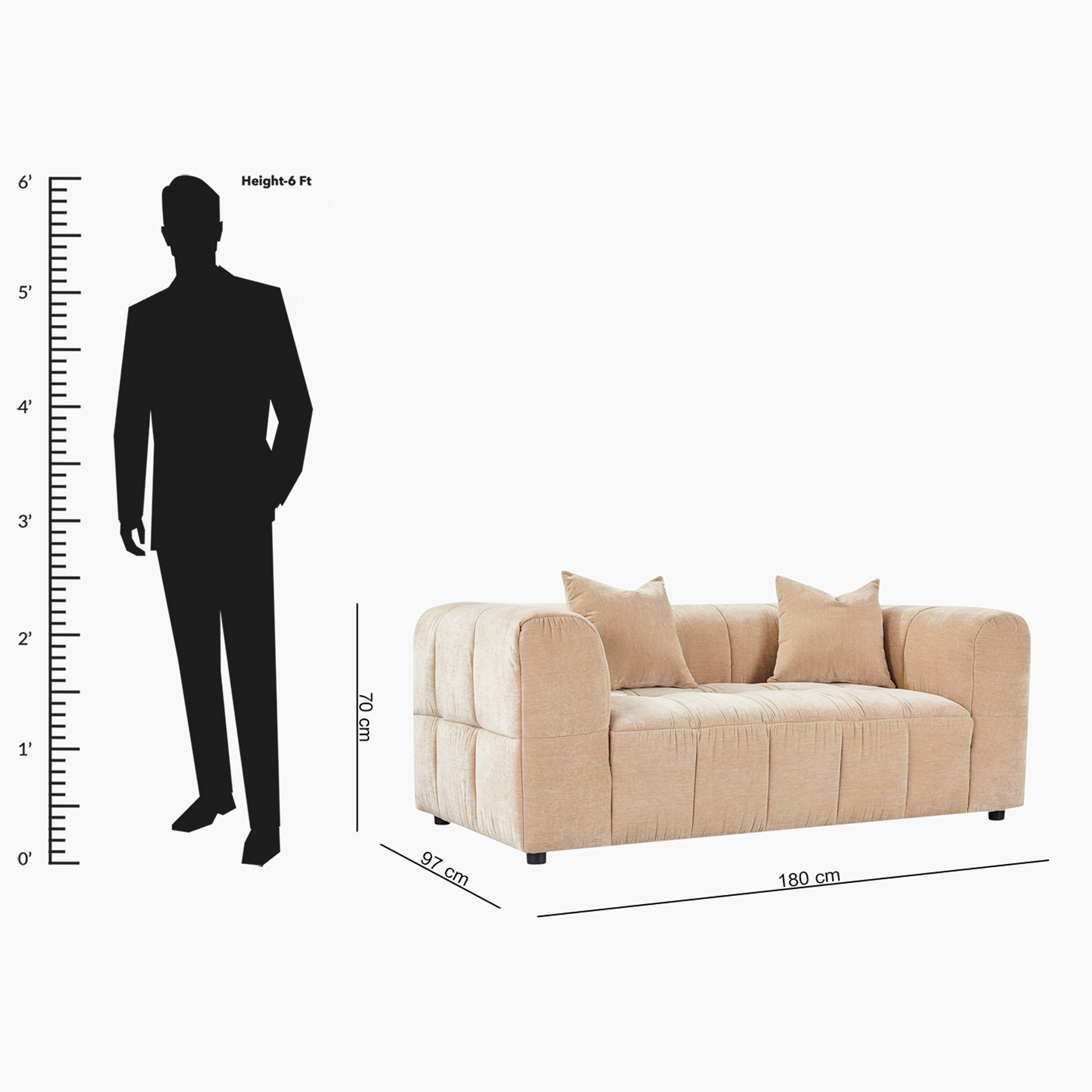 Blob 2-Seater Fabric Sofa with 2 Cushions-hbxlivingroom-sofasandarmchairs-sofas-image-11