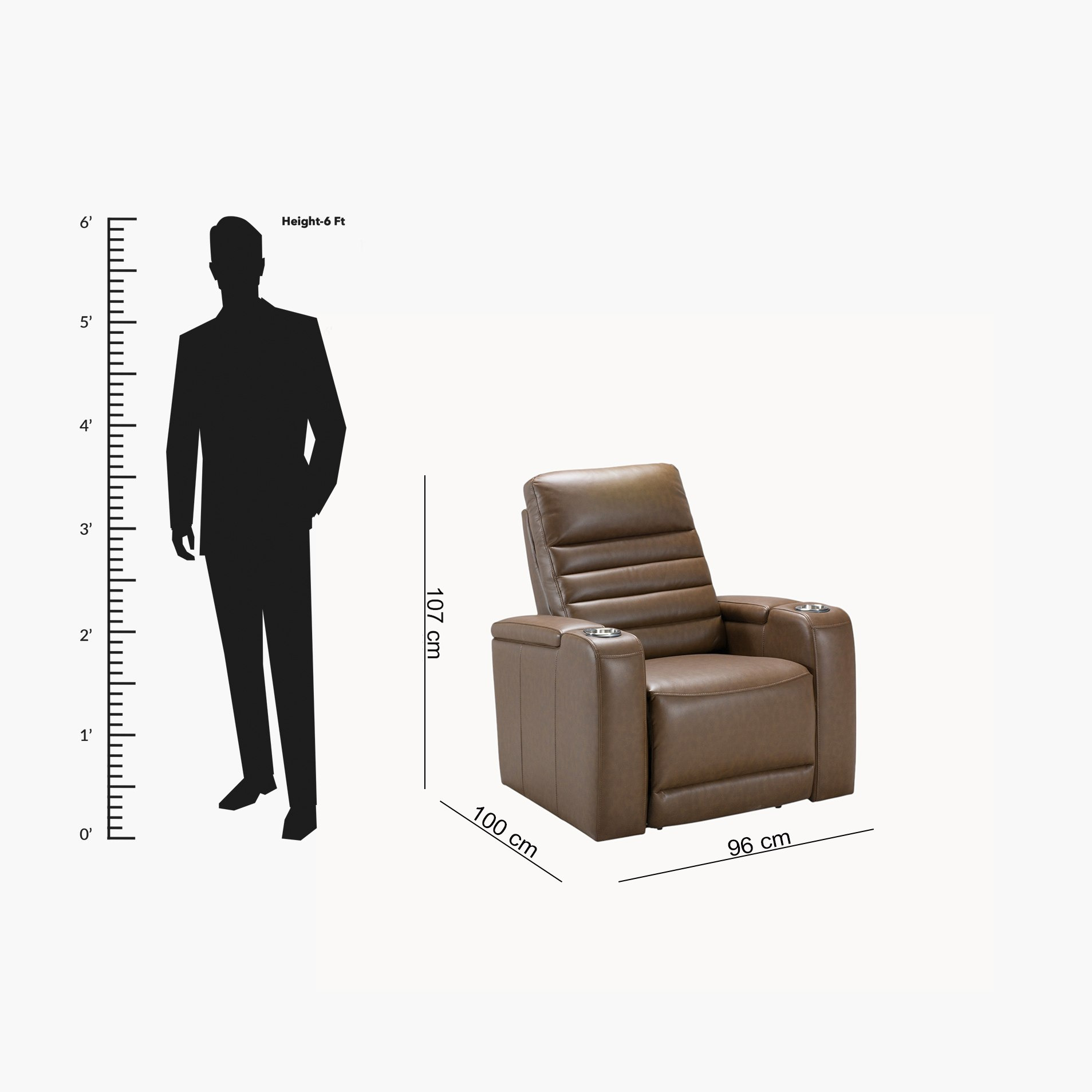 كرسي استرخاء قماش بمساند ذراعين بعمل بالطاقة الكهربائية المزدوجة و2 حامل أكواب من ميلان-hbxfurniture-sofasandarmchairs-reclinersofas-image-10