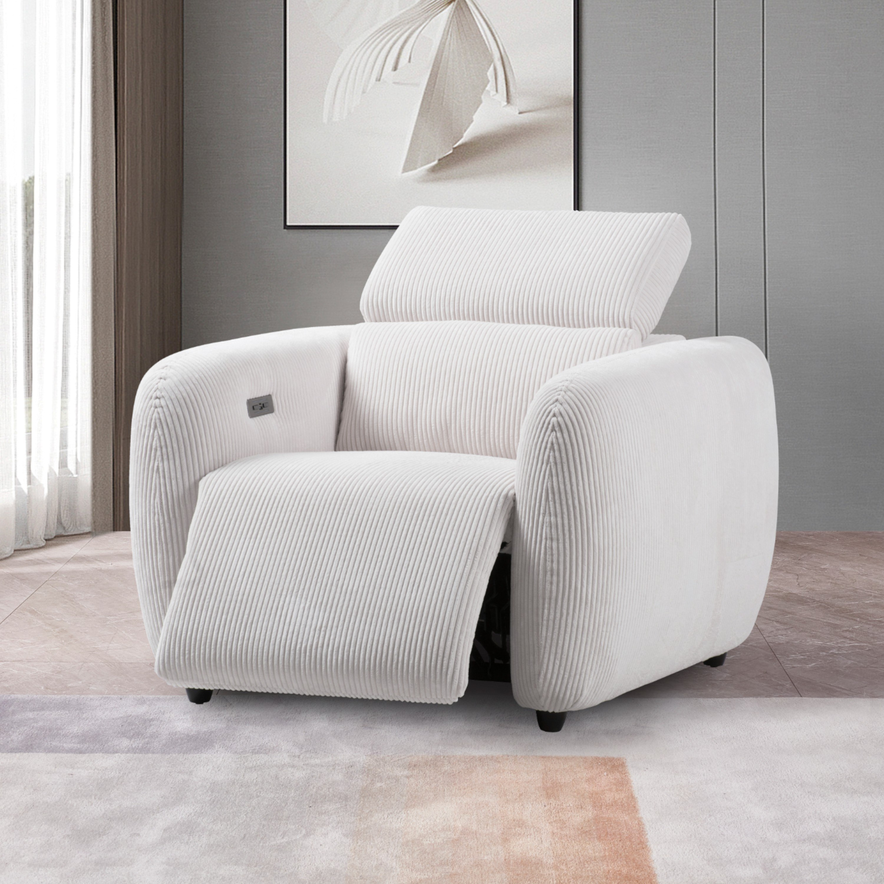 كرسي استرخاء قماش مزدوج الطاقة بمساند ذراعين من إستونيا-hbxfurniture-sofasandarmchairs-reclinersofas-image-1