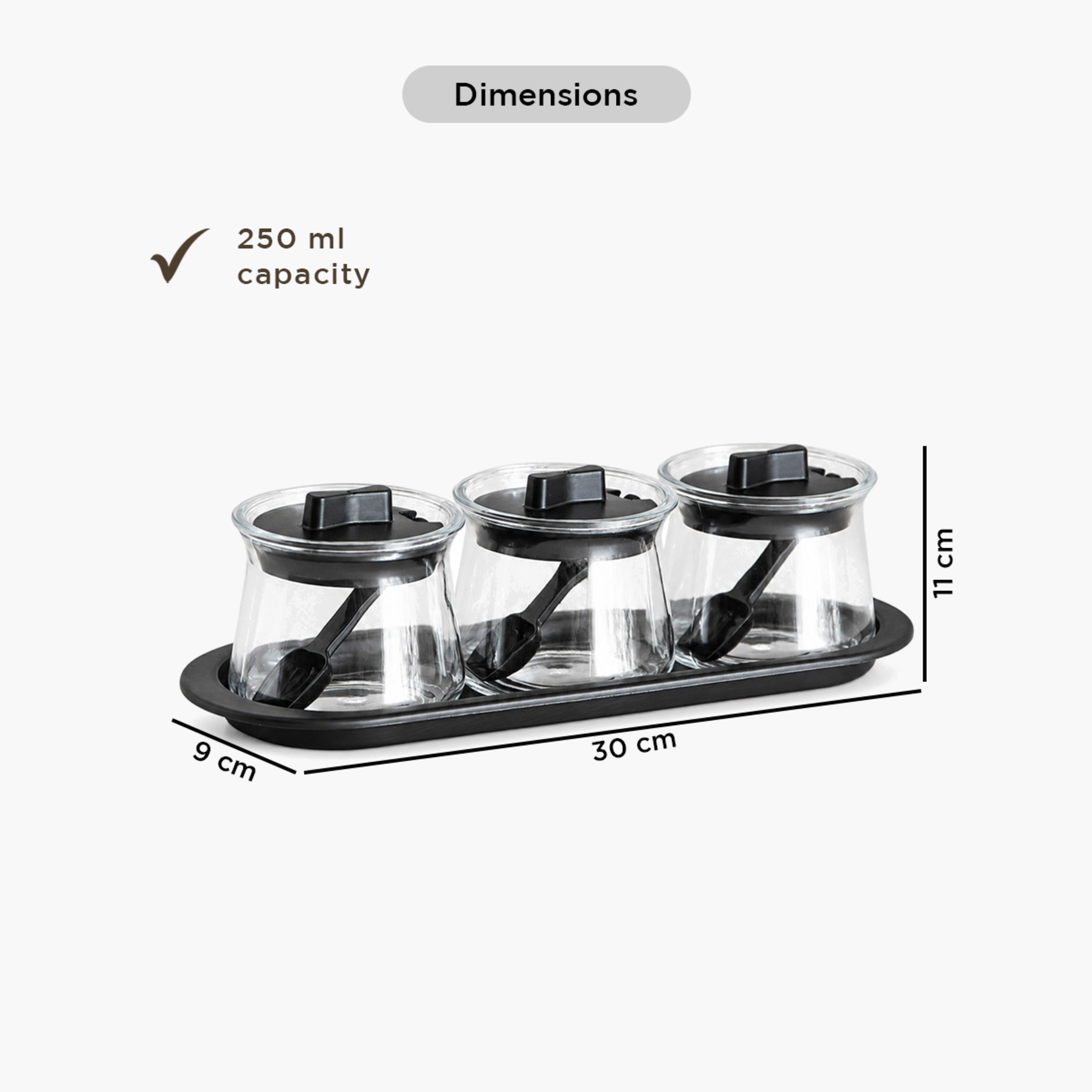 Essential 3-Piece Spice Container and Tray Set - 250 ml-hbxhomeware-hbxkitchen-image-8